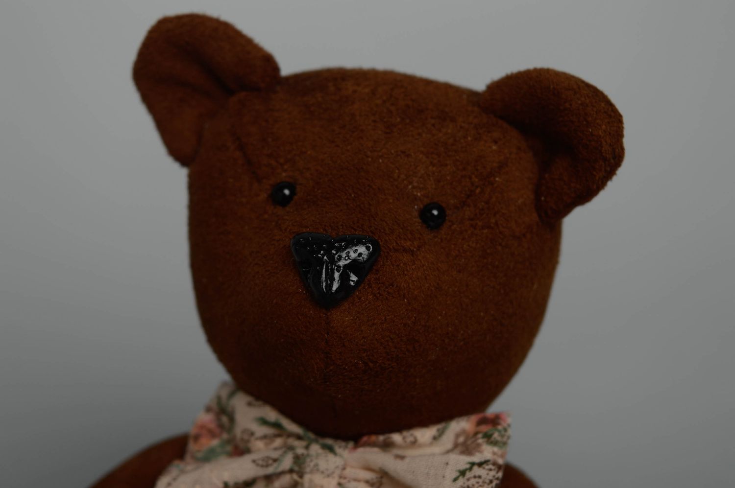 Мягкая текстильная игрушка медведь коричневый фото 5