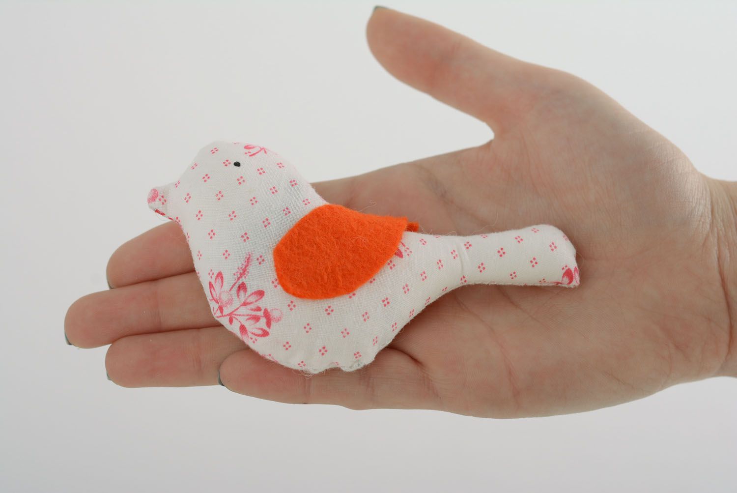 Brinquedo macio de tecido feito à mão Pássaro foto 4