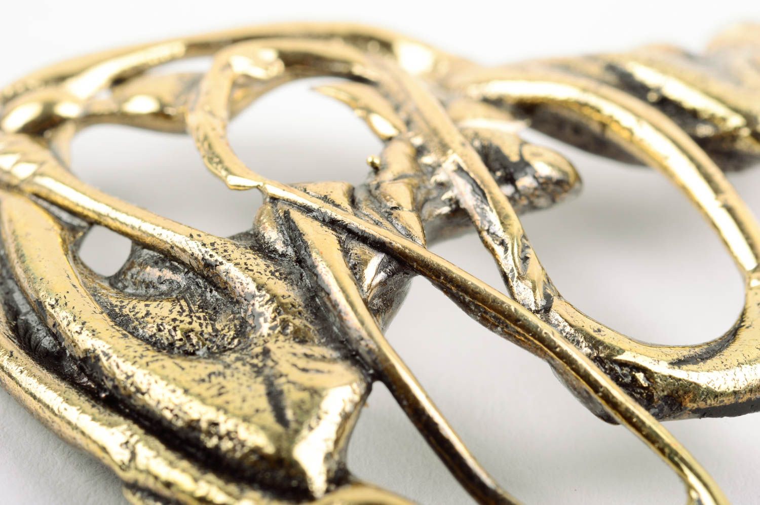 Handmade pendant massive stylish accessories made of brass designer necklace photo 5