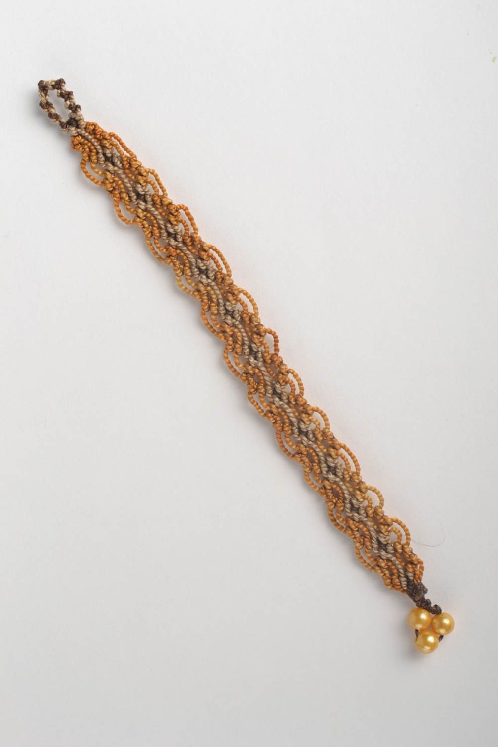 Модный браслет ручной работы тонкий браслет из ниток плетеный браслет макраме фото 2