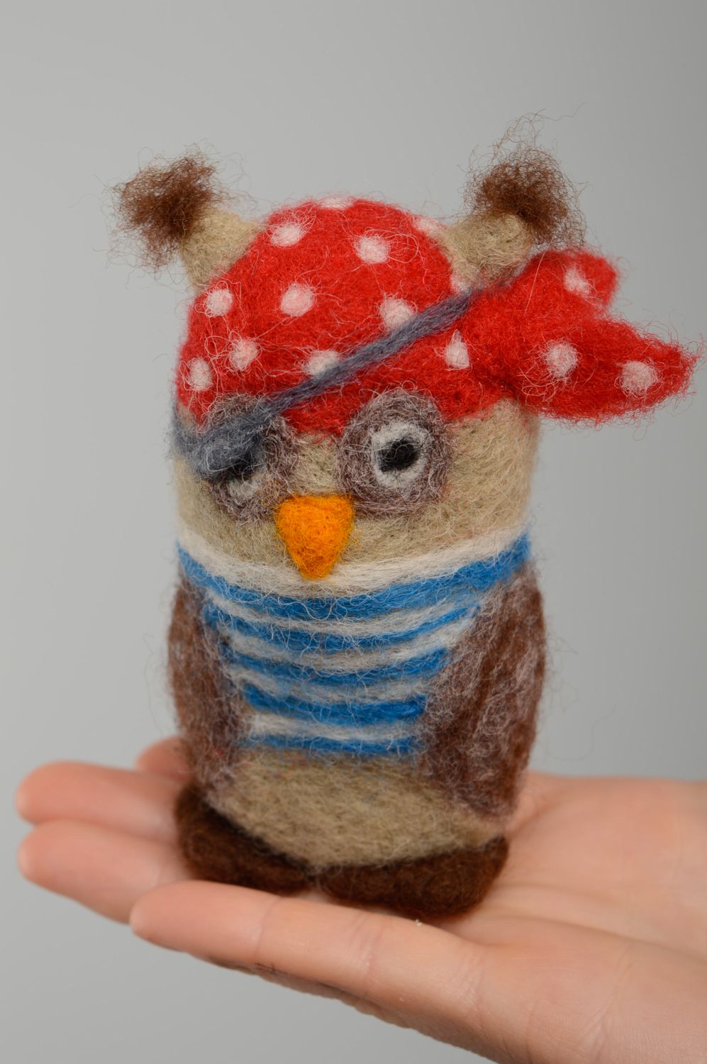 Felt toy Owl Pirate photo 5