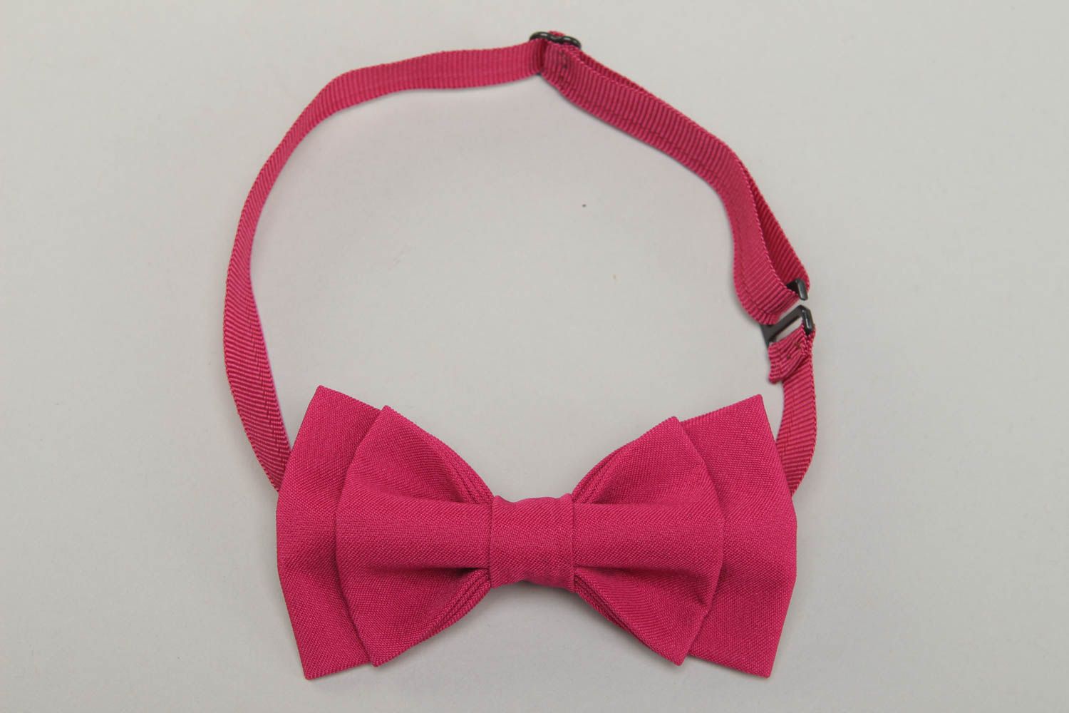 Crimson cotton bow tie photo 1