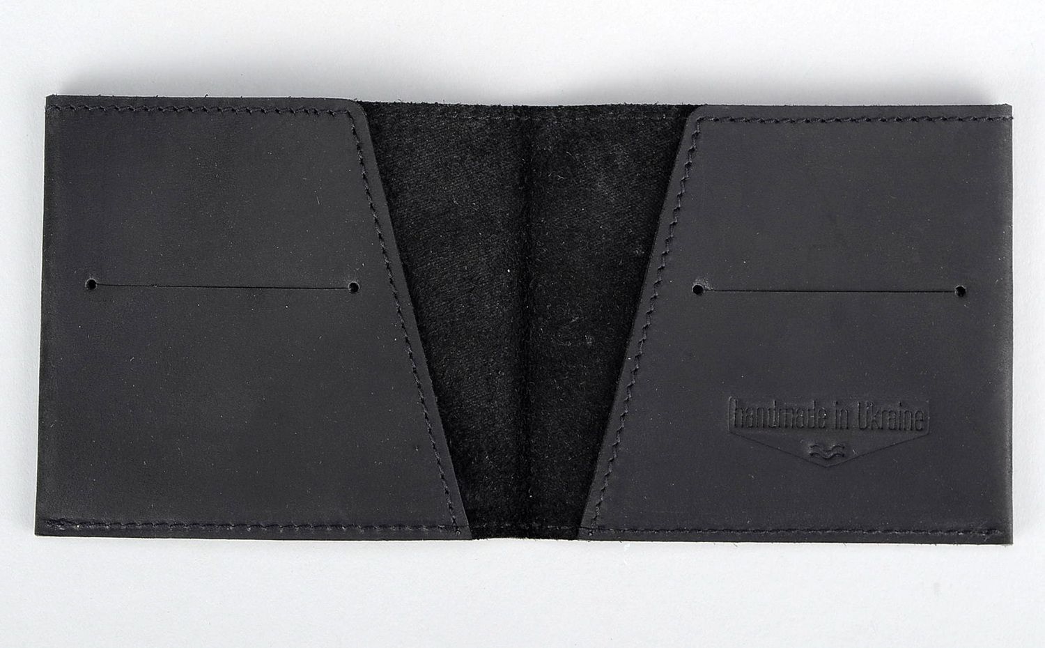 Leather wallet black photo 3