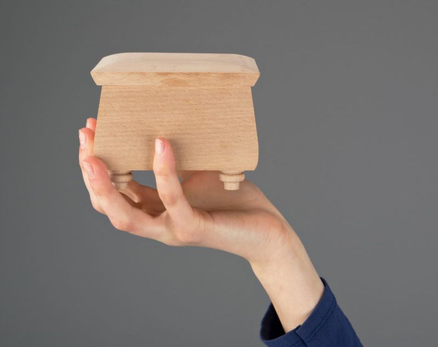 Caja de madera para talla y decoupage foto 2