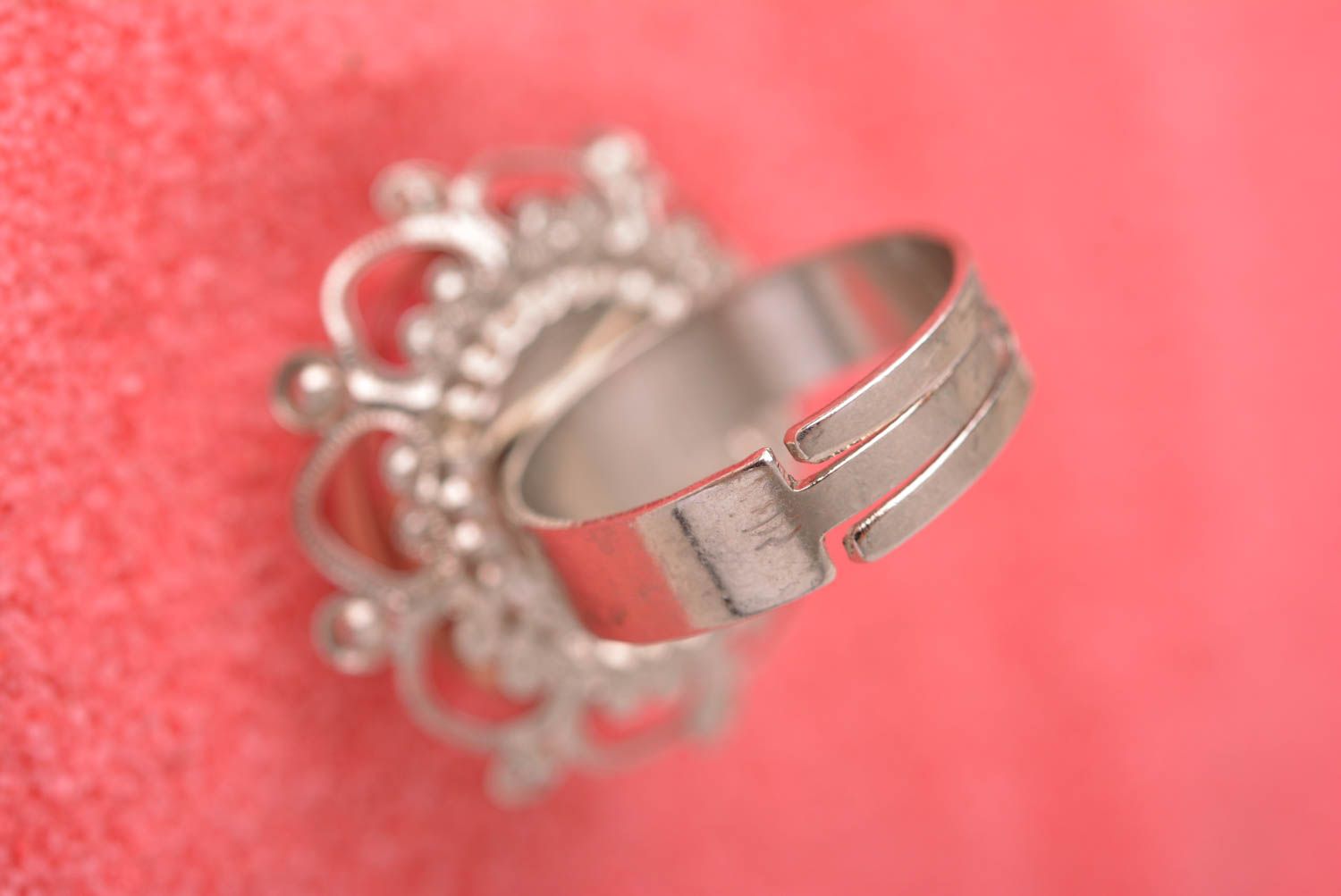 Кольцо ручной работы кольцо из эпоксидной смолы женское кольцо в стиле винтаж фото 5