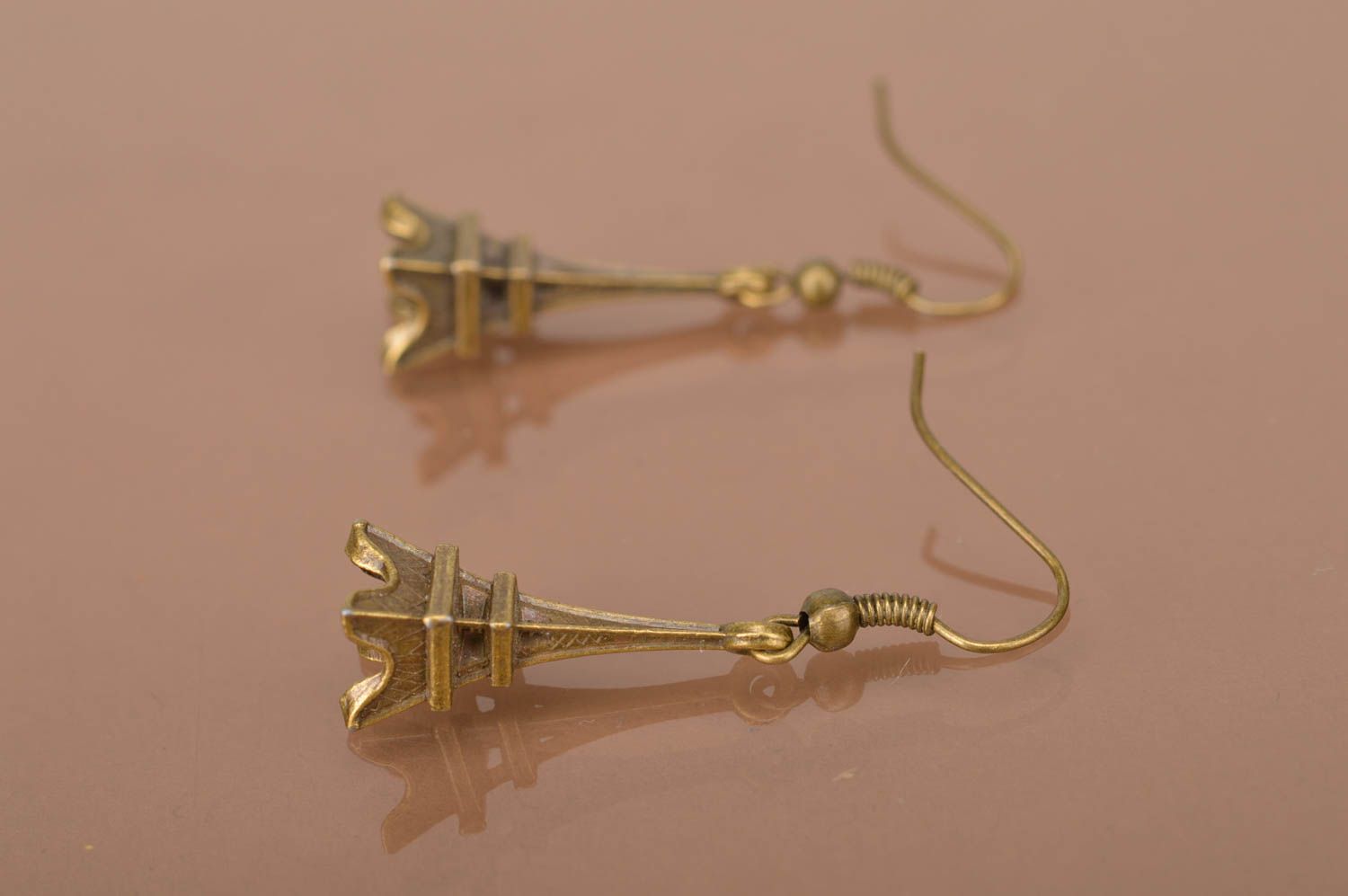Unusual handmade metal earrings beautiful jewellery designer jewelry for women photo 4