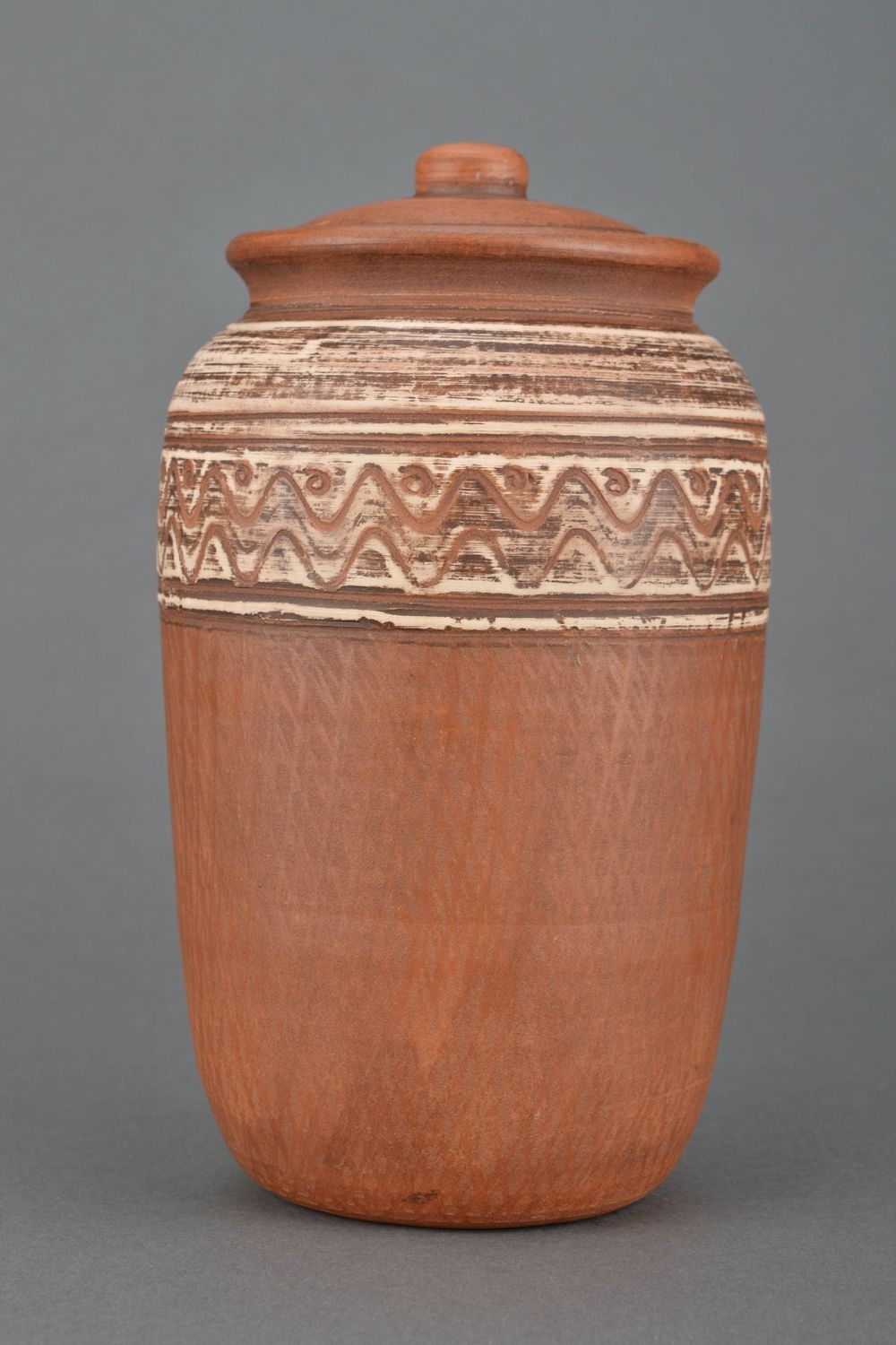 Pote de cerámica hecho a mano 2,5 litros foto 1