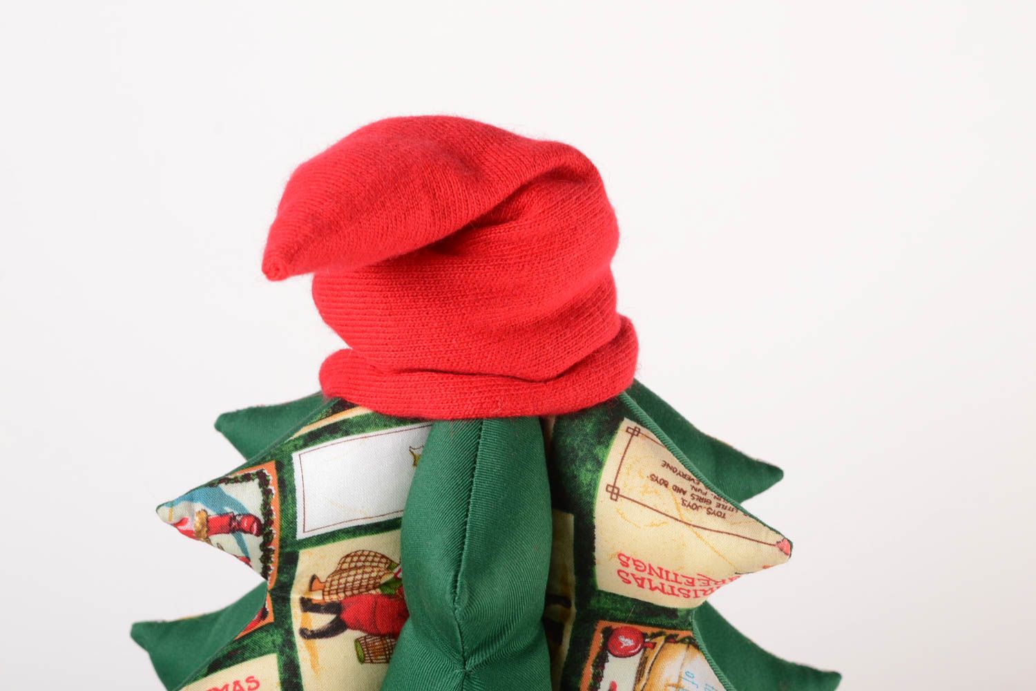 Peluche sapin Jouet fait main de Noël en tissu de coton Décoration maison photo 4