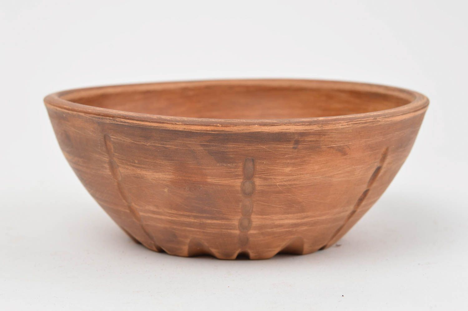 5 terracotta ceramic salad bowl kitchen pottery 0,4 lb photo 2