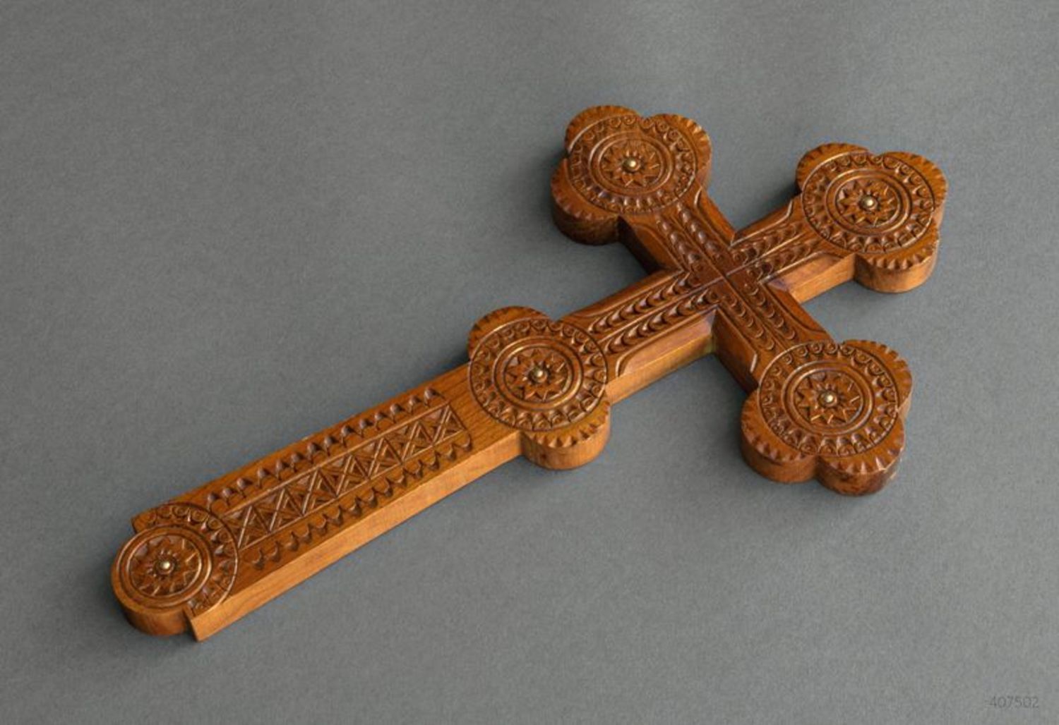Wooden carved cross photo 1