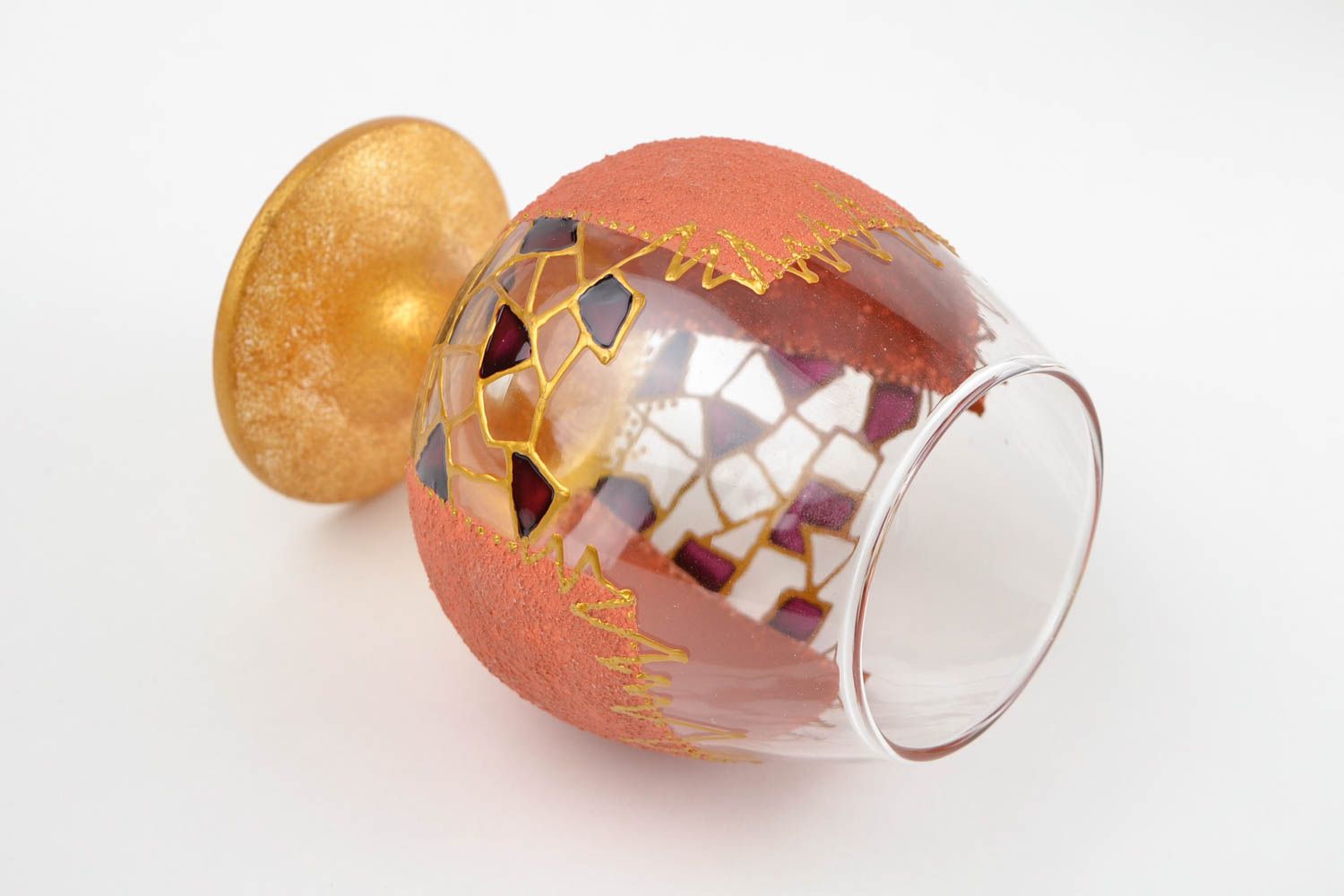 Copa de coñac hecha a mano con ornamentos utensilio de cocina regalo original foto 5
