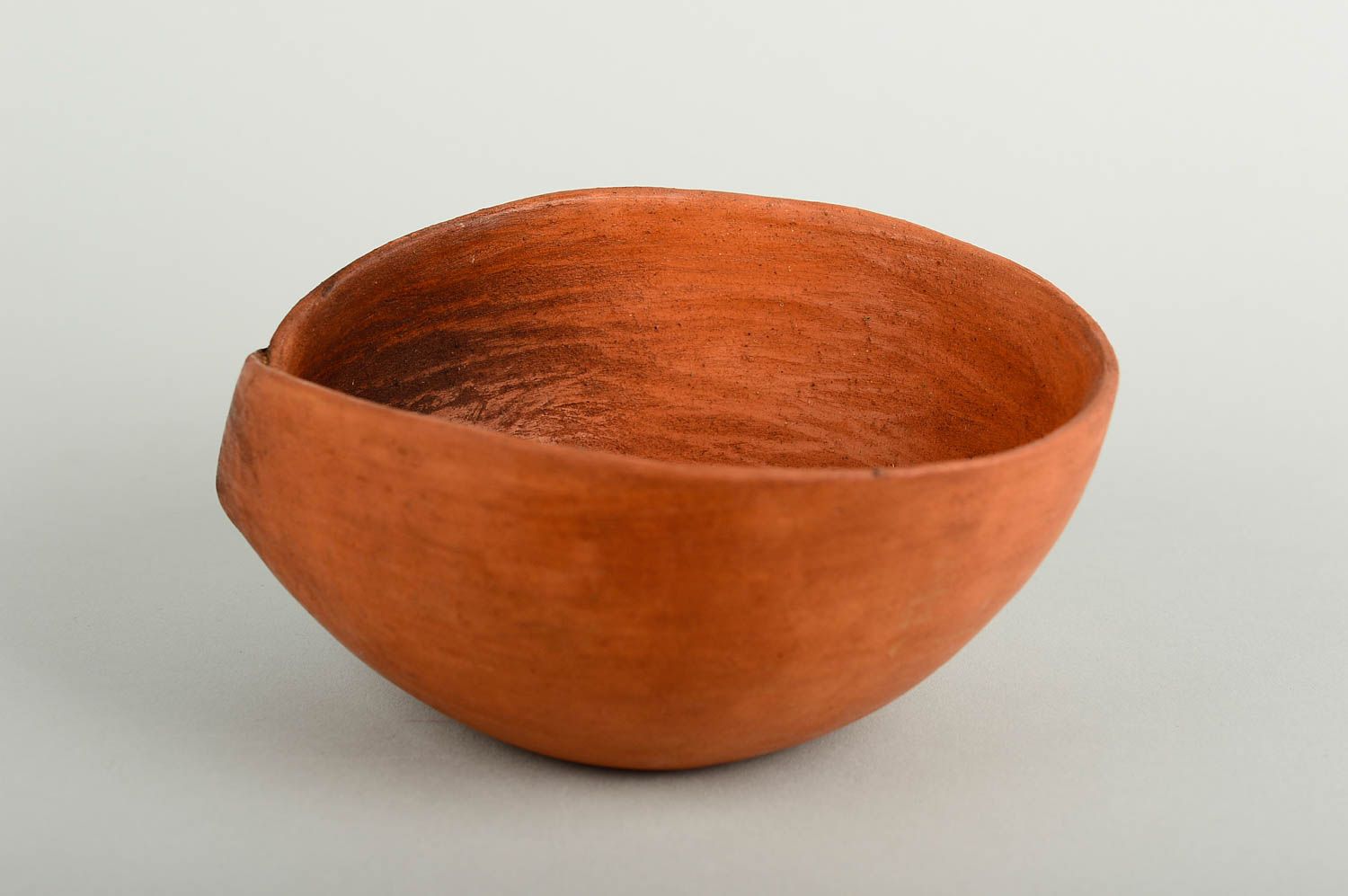 Посуда ручной работы керамическая миска глубокая глиняная посуда коричневая фото 1