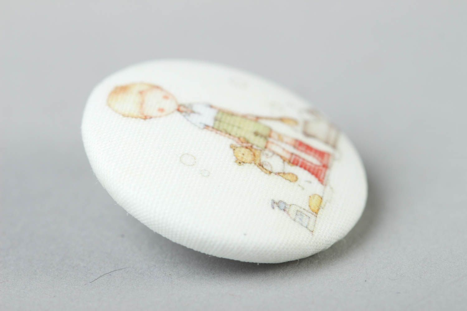 Stylish handmade plastic button printed fabric button handmade accessories photo 2