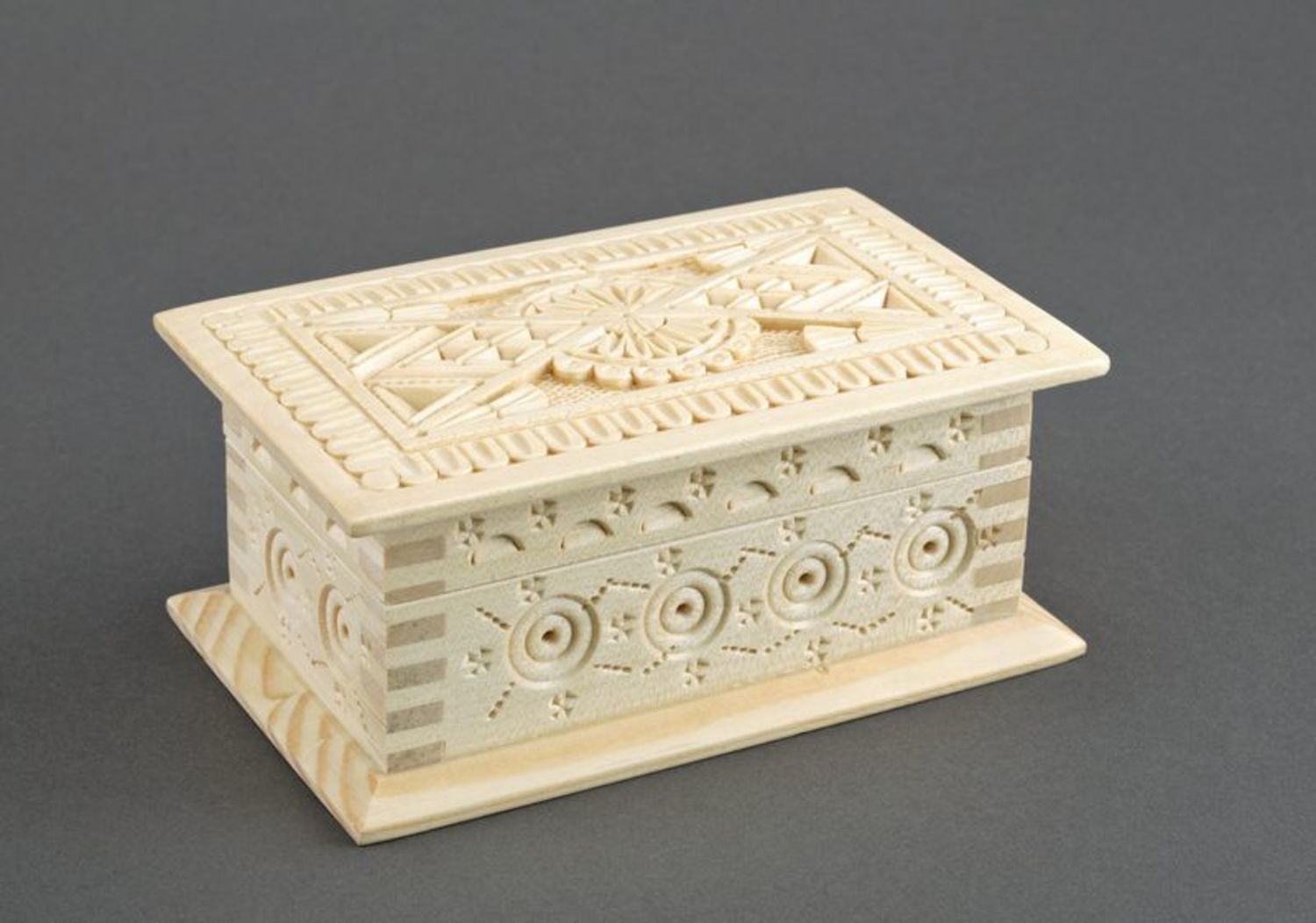 Carved wooden box photo 4