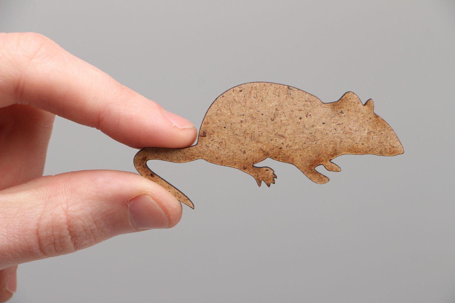 Plywood craft blank in the shape of mouse photo 4