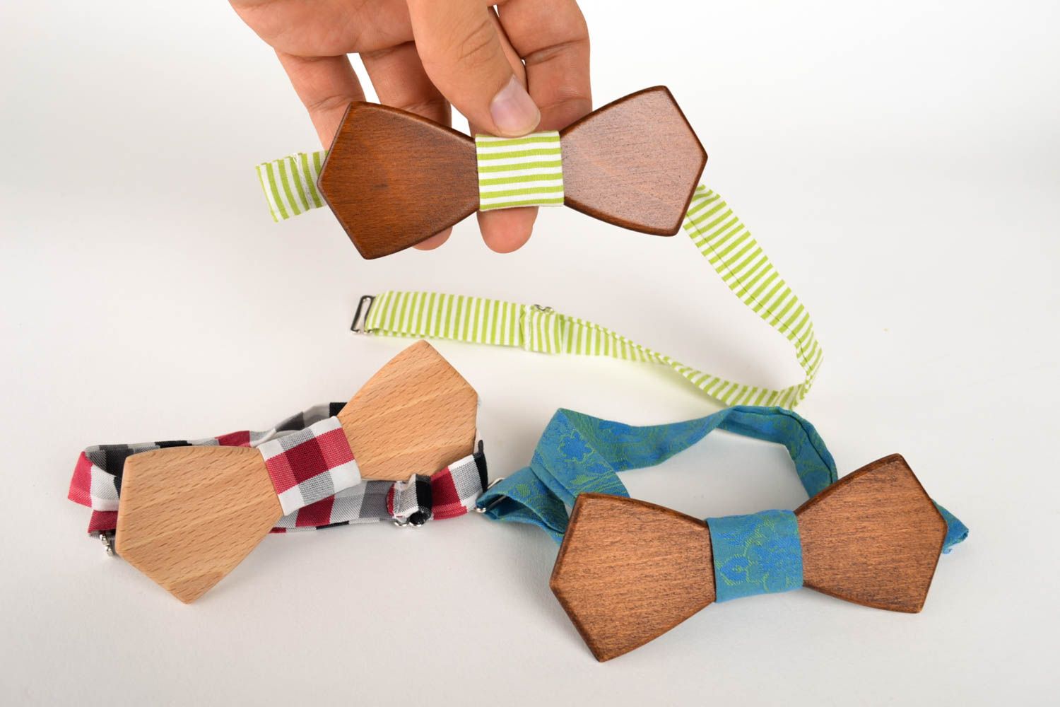 Handmade designer bow ties stylish wooden bow ties 3 elegant male accessories photo 5
