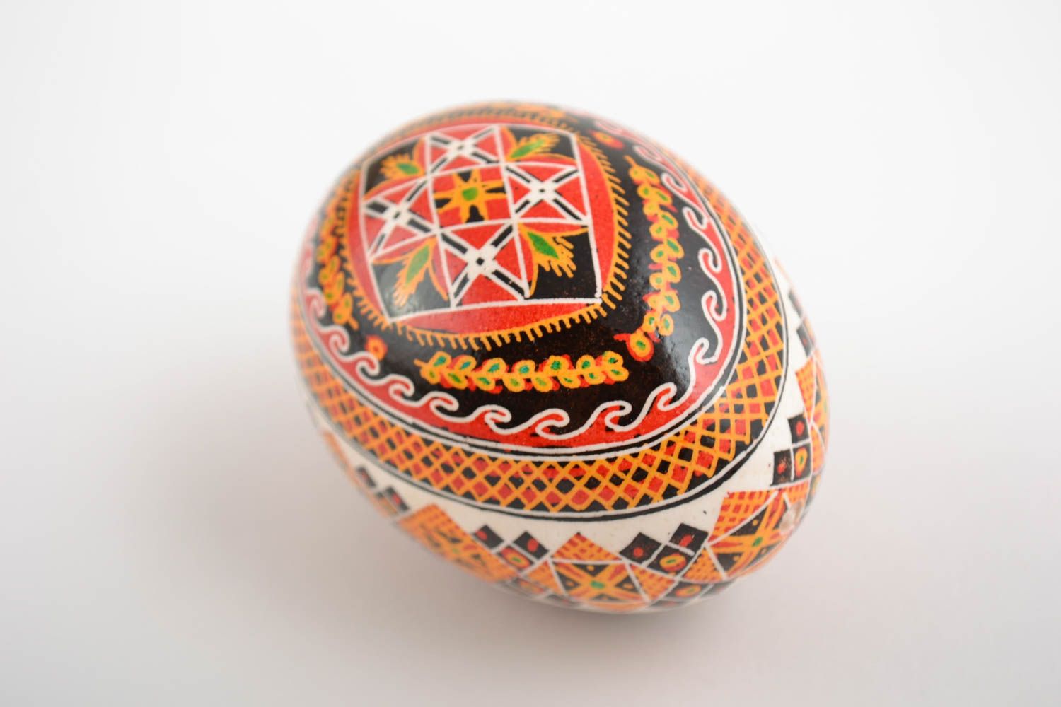 Beautiful colorful handmade painted Easter egg for home decor photo 3