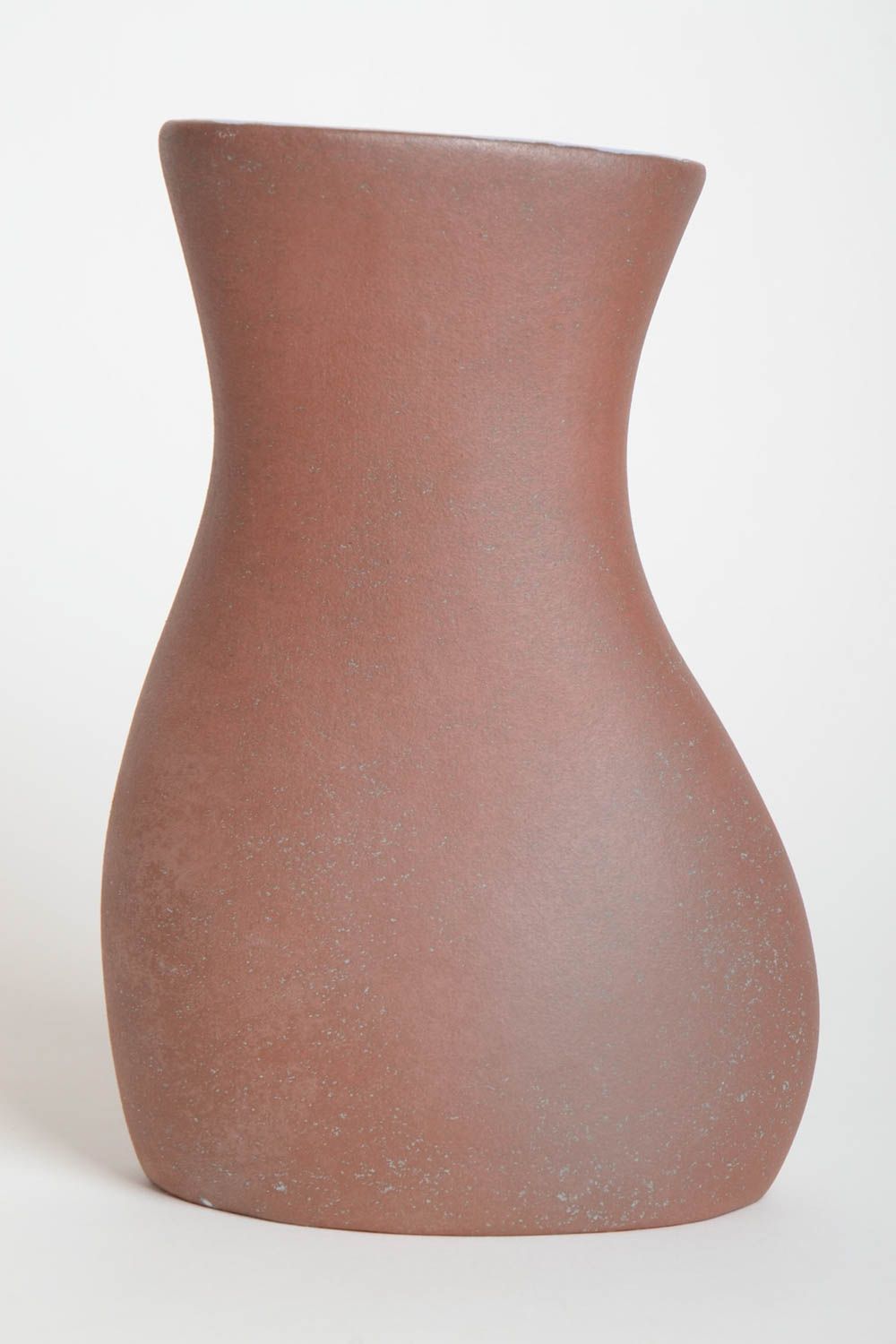Vase déco fait main Vase céramique marron à motif original Déco maison 1,2 l photo 5