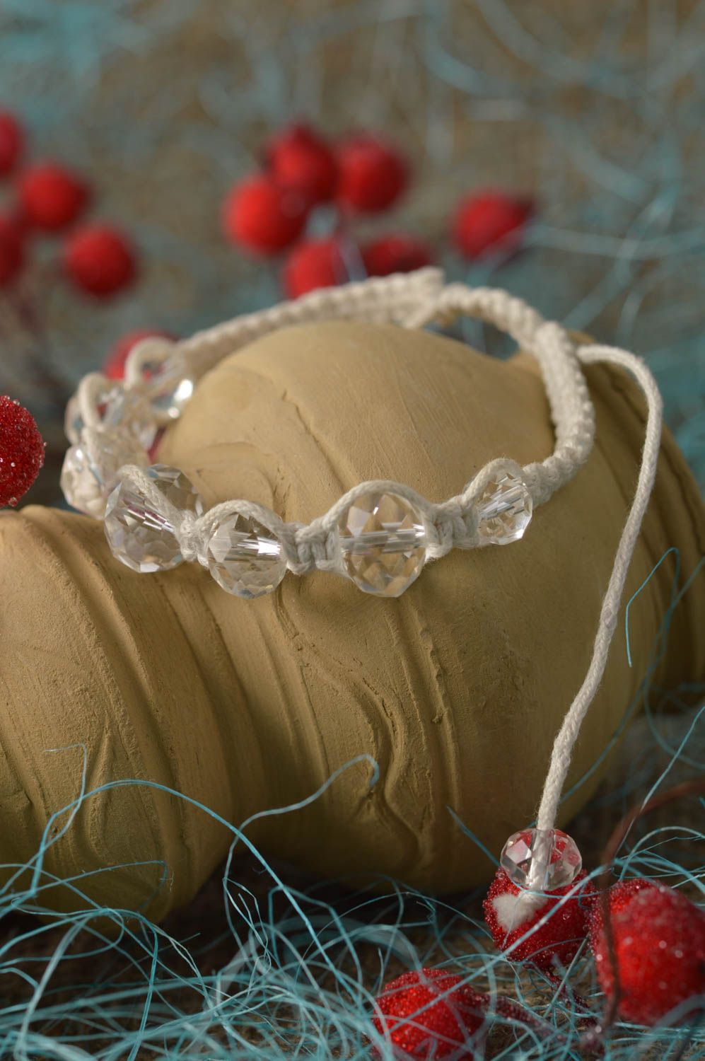 Handmade bracelet bead jewelry cord bracelet designer accessories gifts for her photo 1