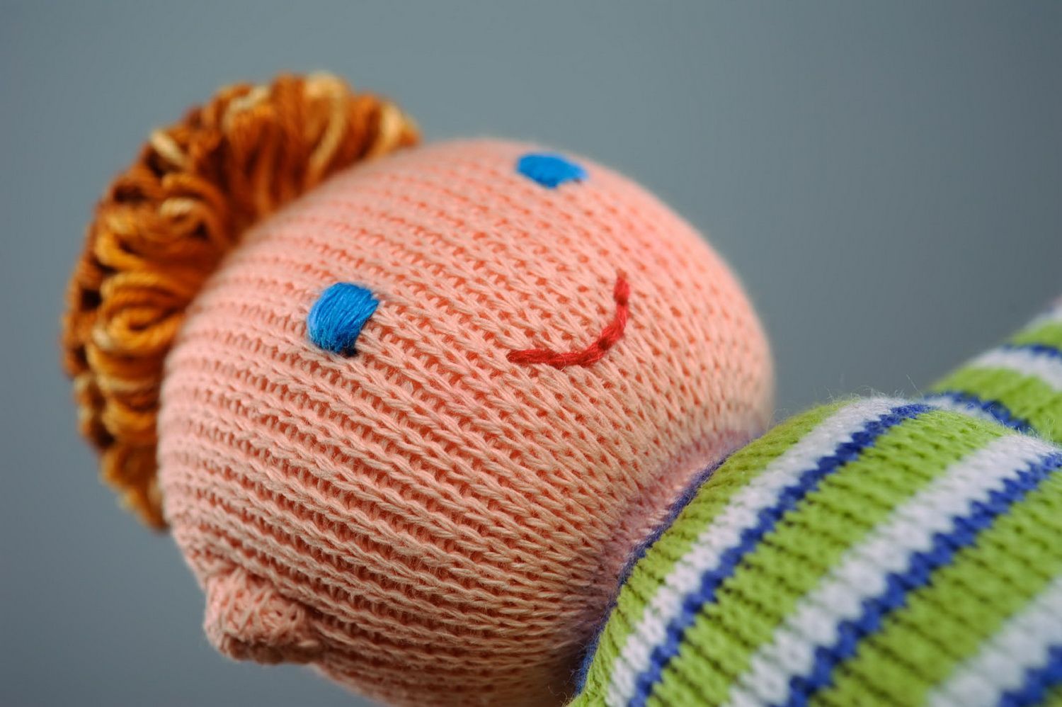 Knitted soft toy Athlete photo 4