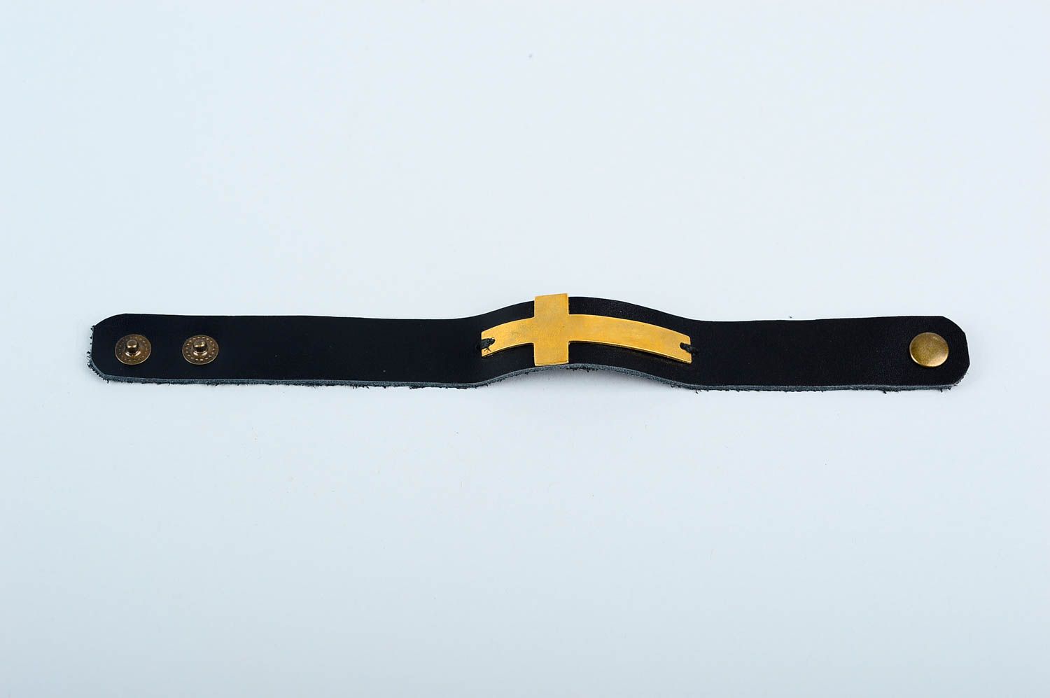 Black handmade leather bracelet wrist bracelet fashion accessories for girls photo 1