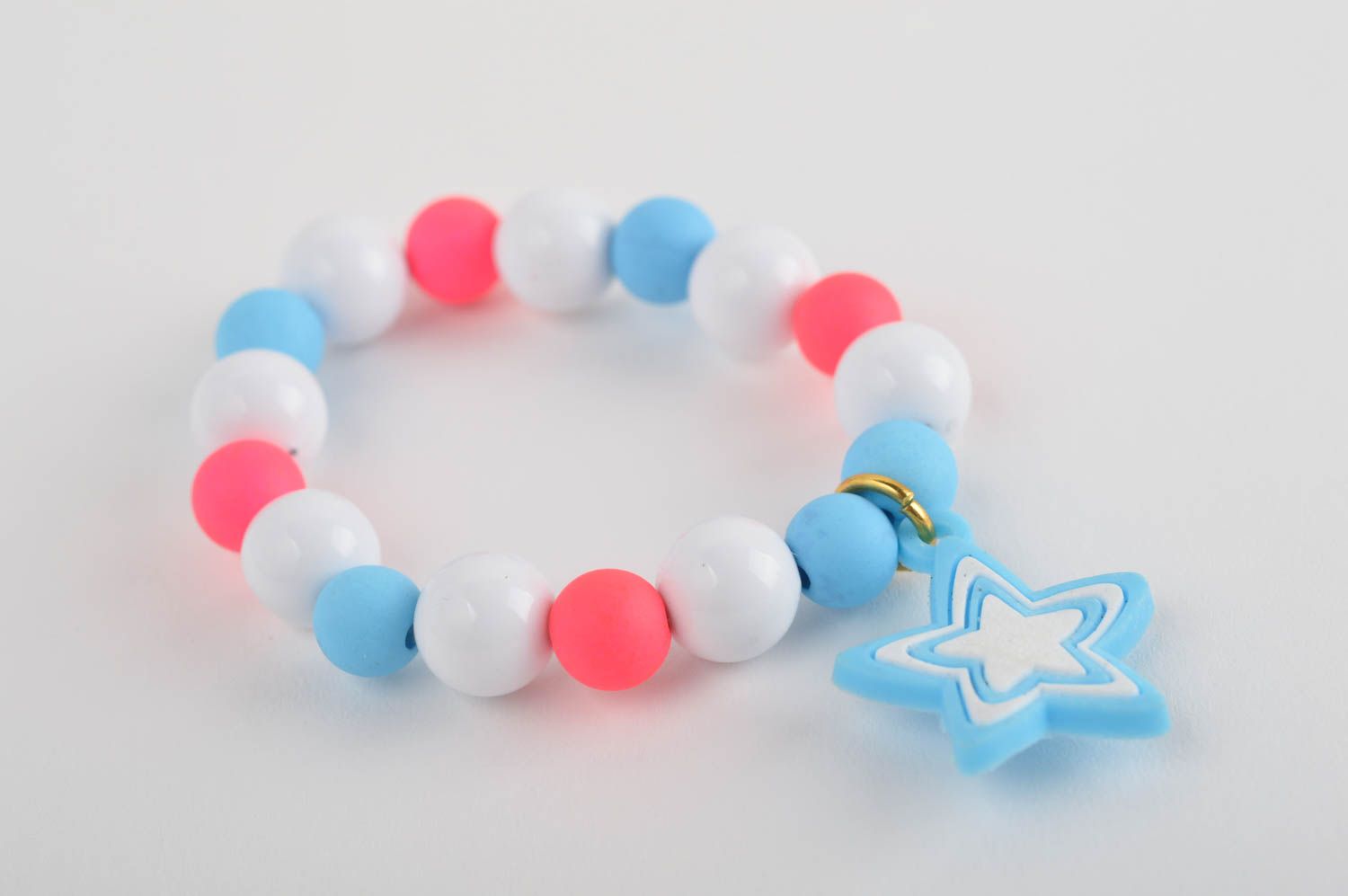 Stretchy colorful beads kids' bracelet for little girls photo 2