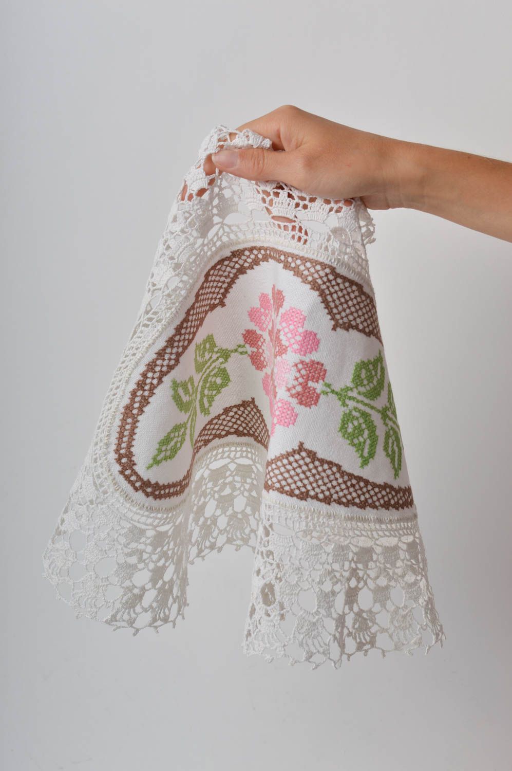 Handmade openwork napkin oval crocheted napkin home decor ideas lace napkin  photo 5