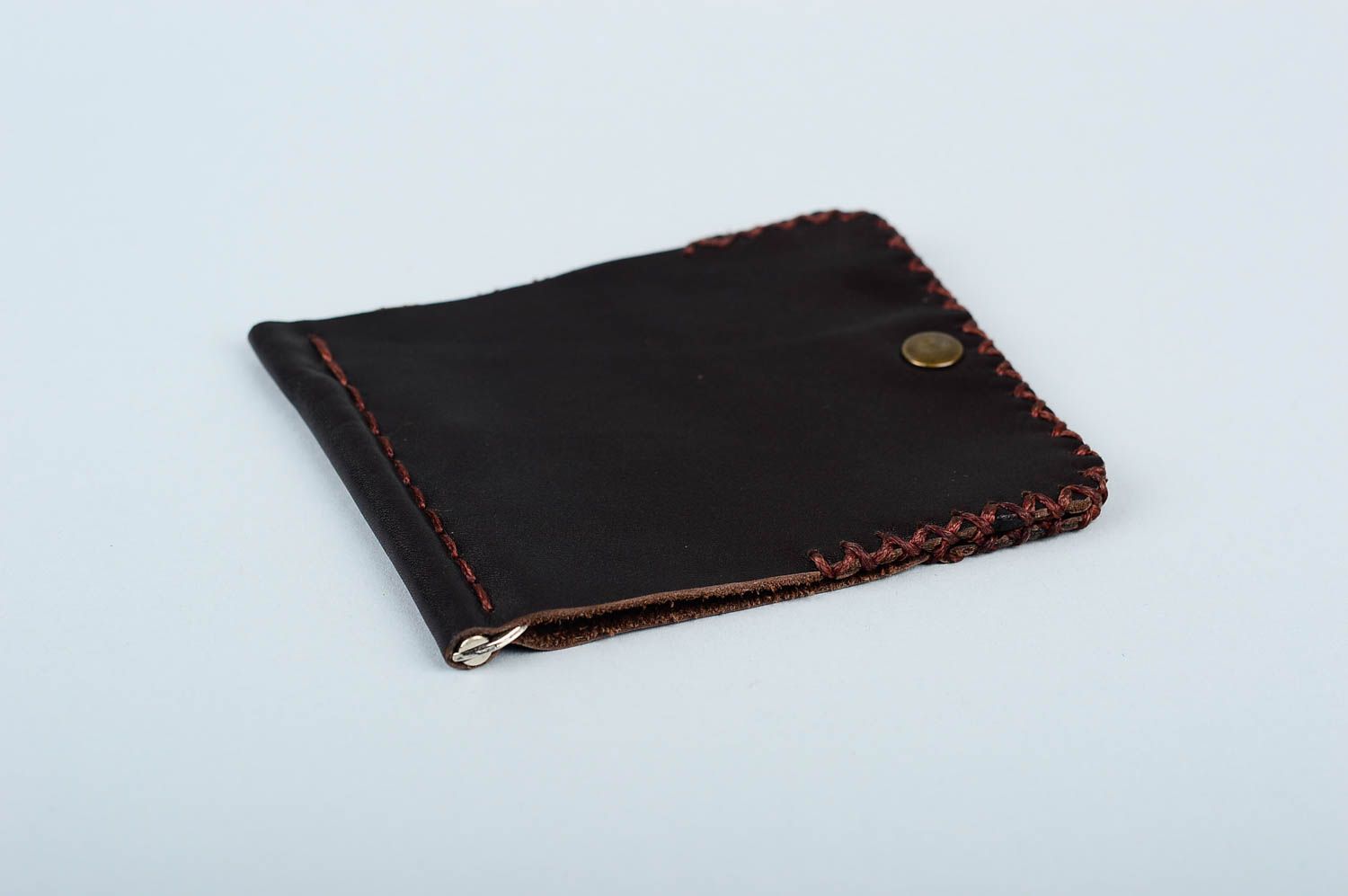 Stylish accessory for men handmade leather purse unusual interesting present photo 3