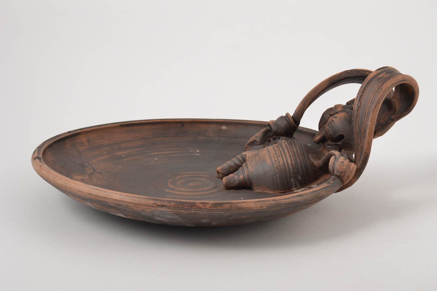 Plato de cerámica hecho a mano vajilla moderna original utensilio de cocina foto 3
