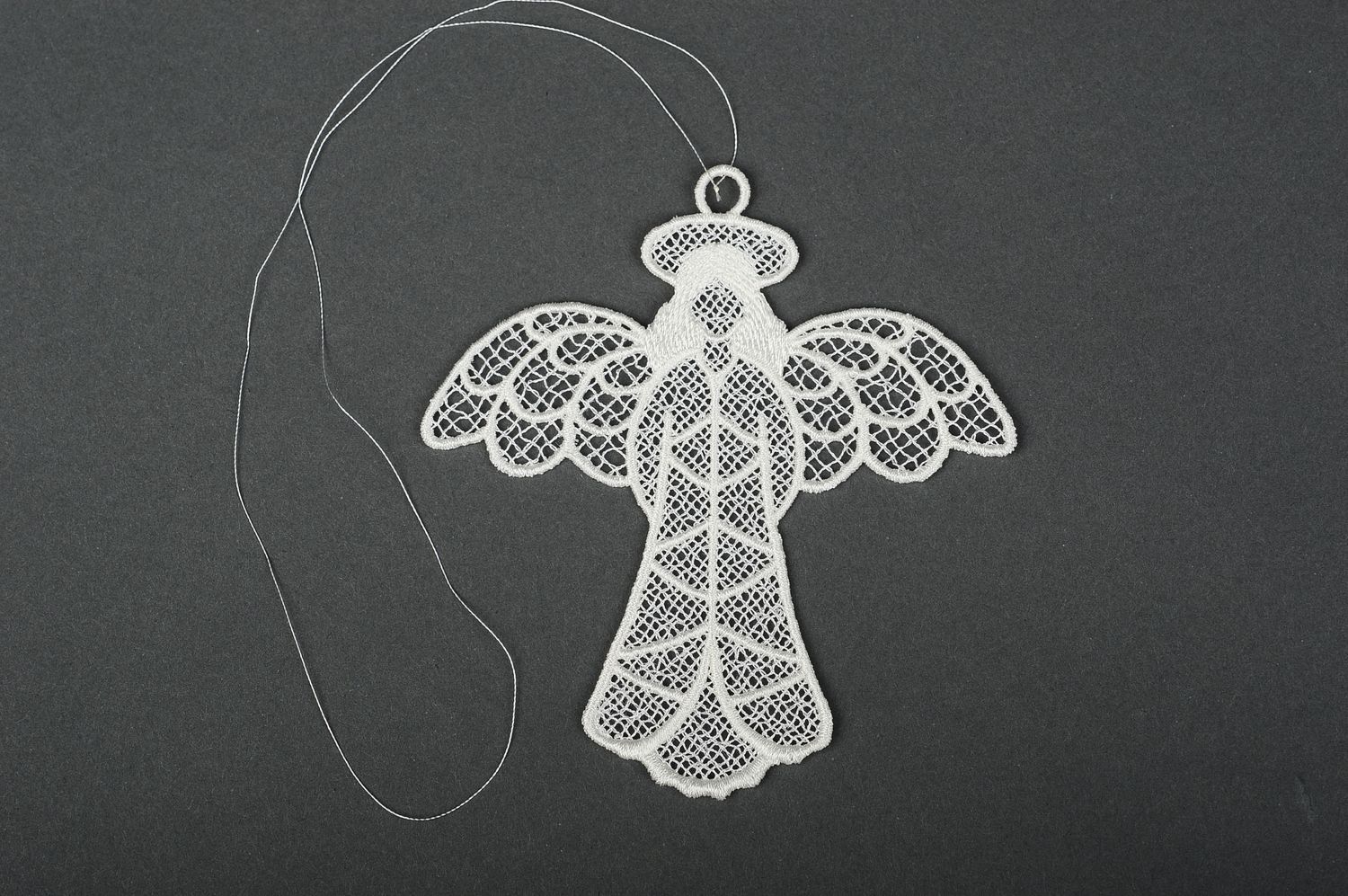Декоративная подвеска ручной работы елочная игрушка ангел необычный подарок фото 4