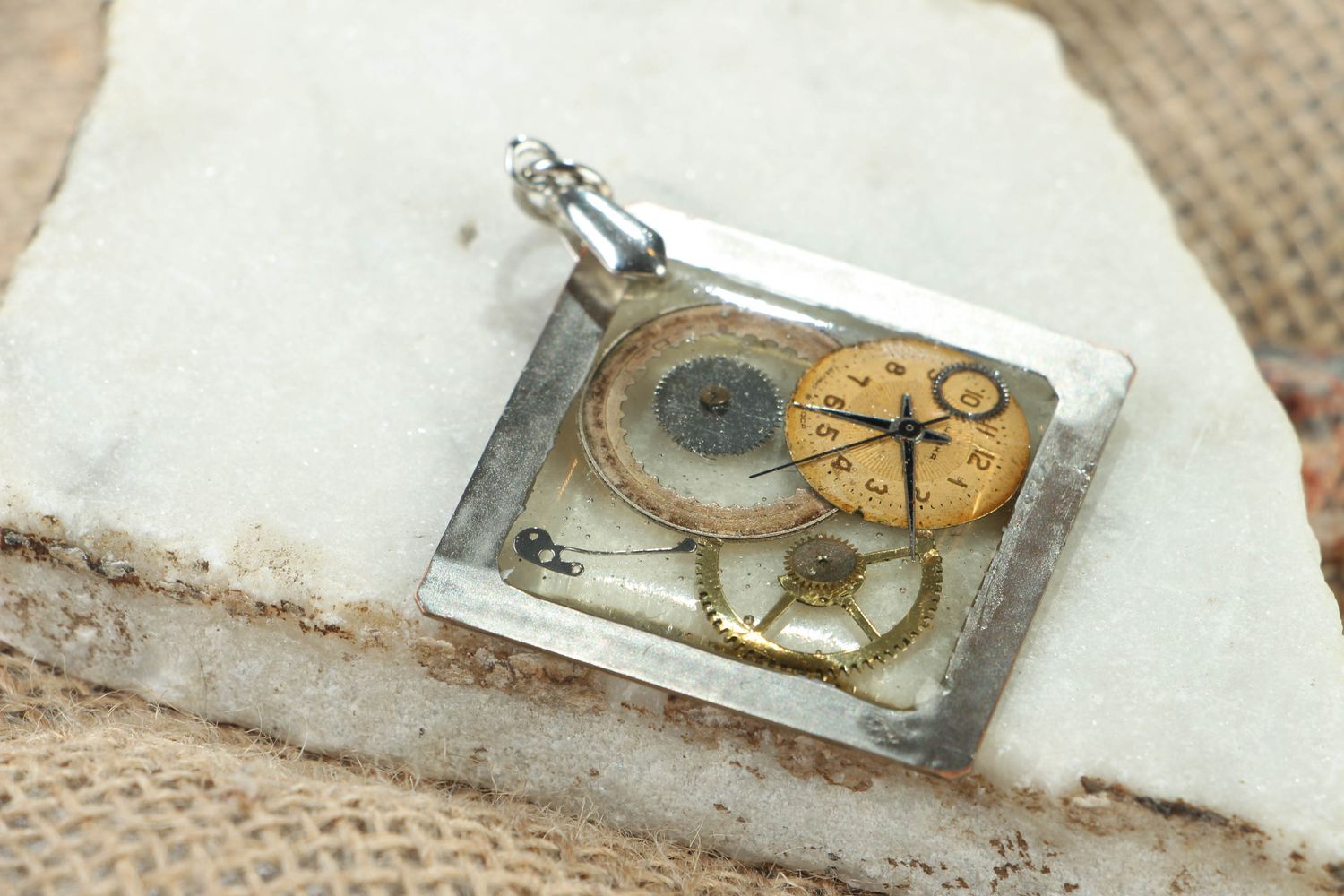 Metal pendant in steampunk style photo 4