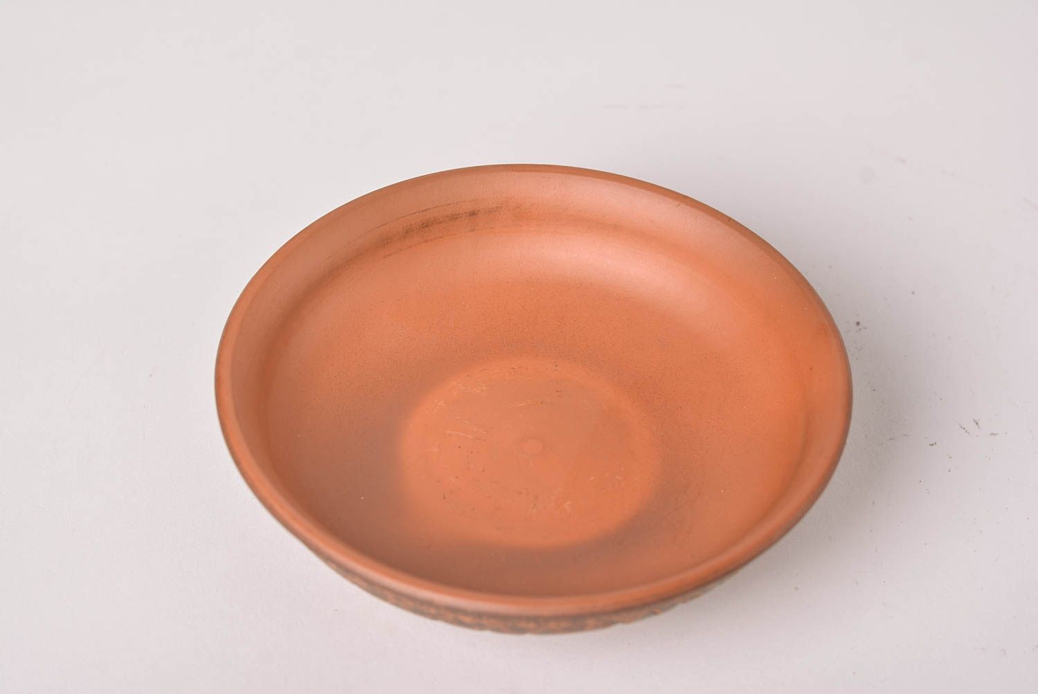Экологическая посуда хэнд мэйд столовая посуда красивая тарелка блюдо из глины фото 3