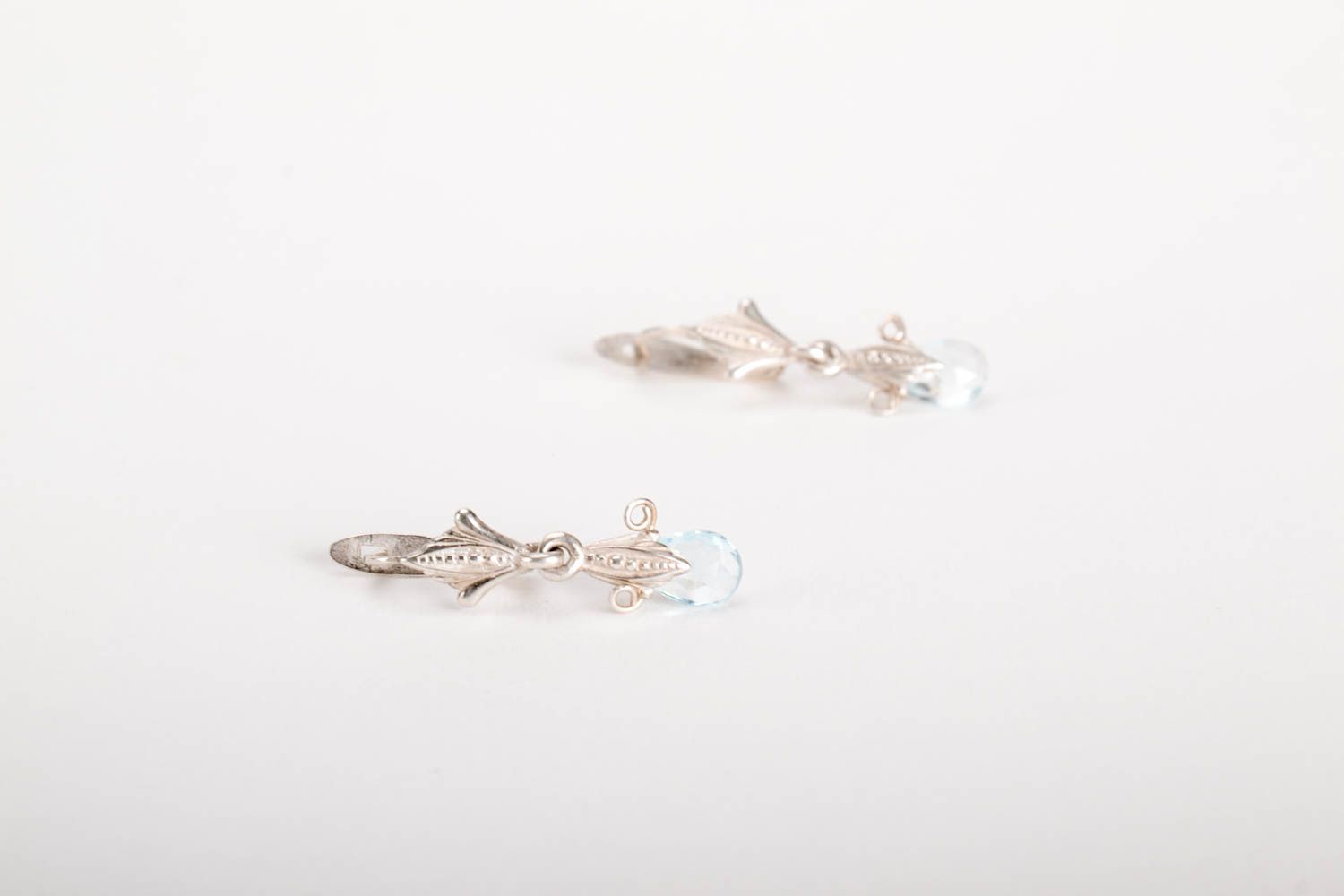 Ohrringe für Damen handmade silberne Ohrhänger Silberschmuck Ohrringe zart foto 2