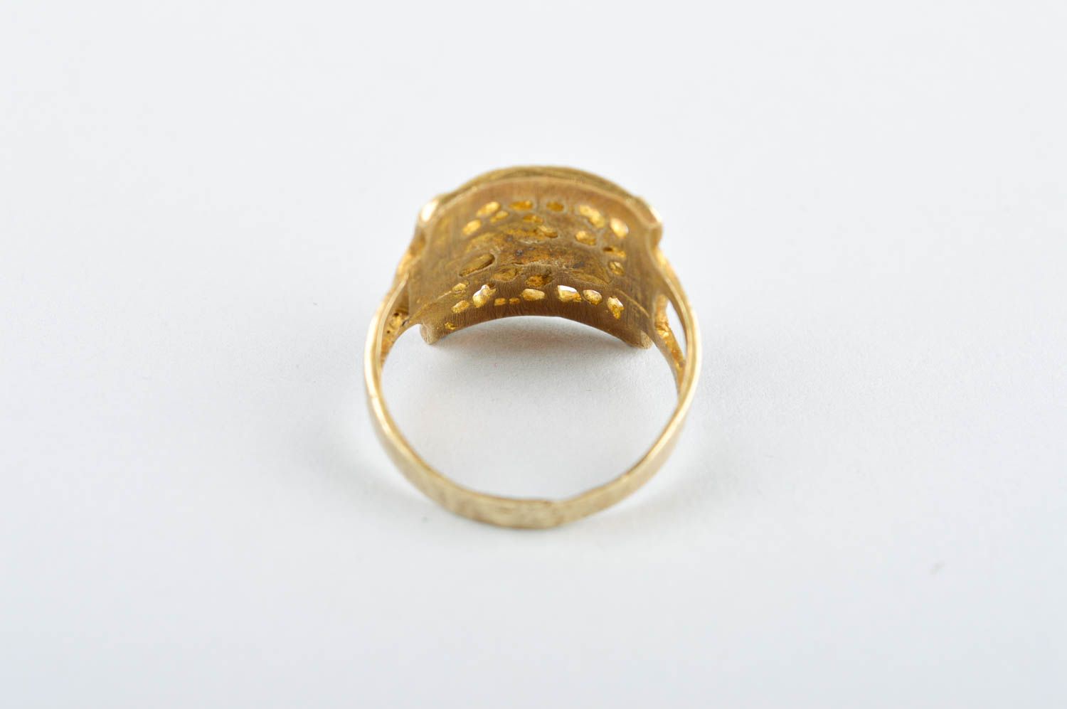 Stylish handmade metal ring beautiful brass ring accessories for girls photo 4
