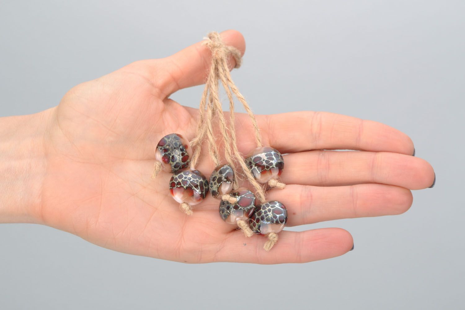 Perle di vetro fatte a mano accessori fai da te minuterie per bigiotteria foto 3