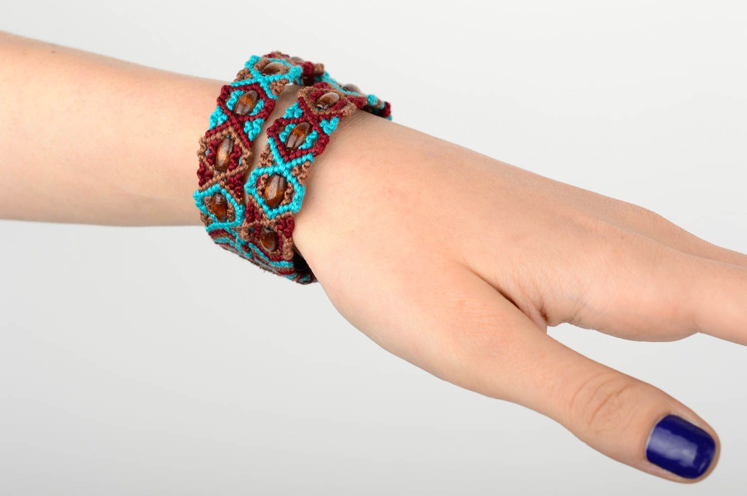 Macrame friendship bracelet handmade woven bracelet for women present for friend photo 5