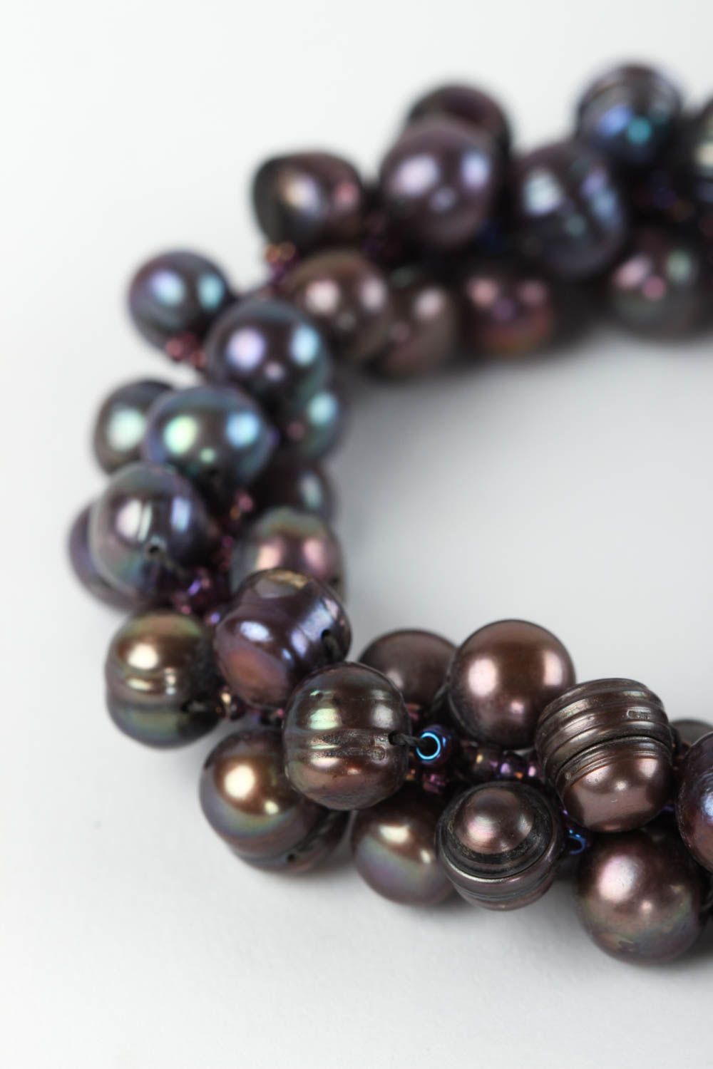 Handmade black beads all size bracelet on-chain for women photo 3