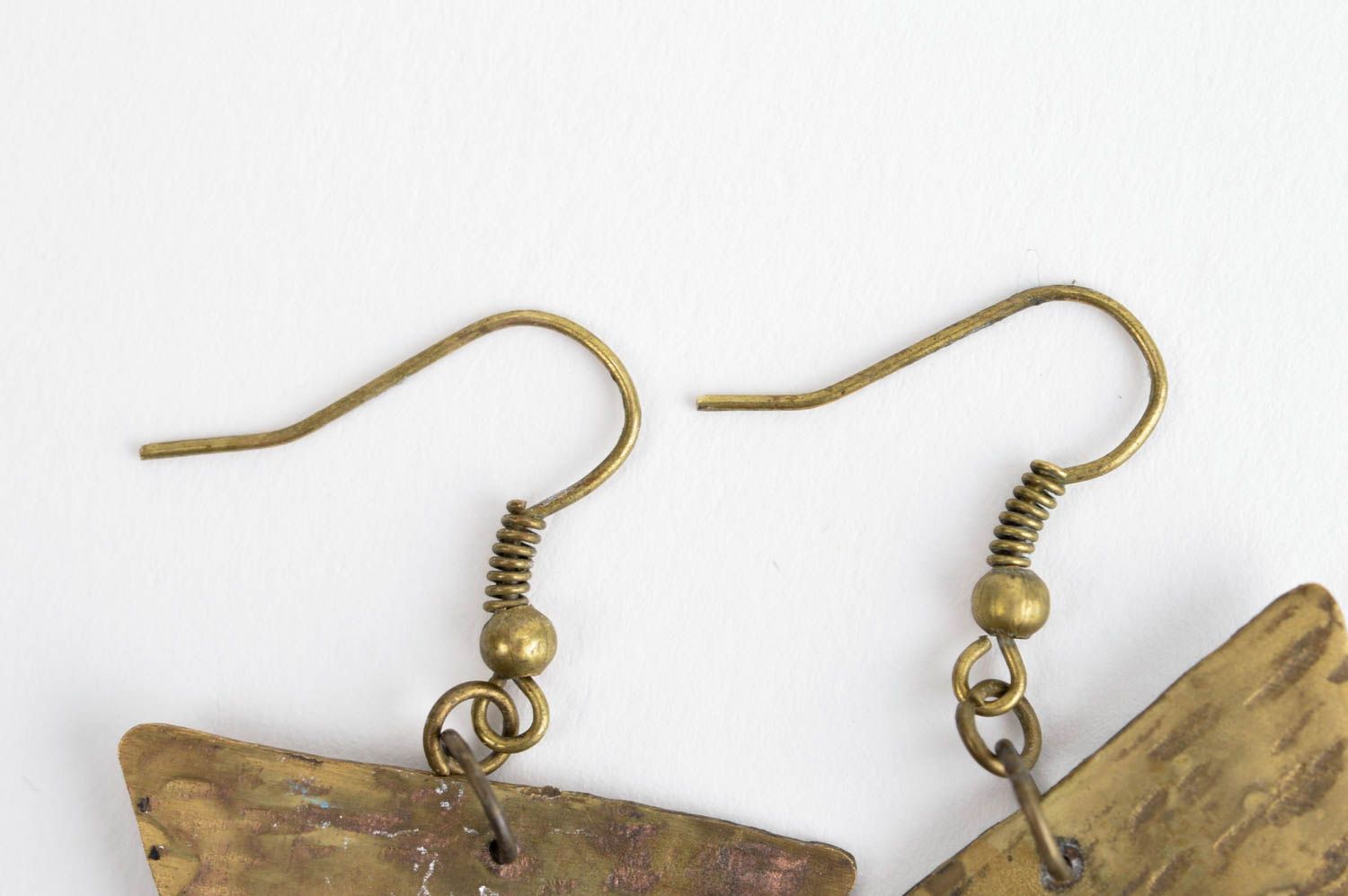 Stylish handmade metal earrings metal craft cool jewelry designs small gifts photo 4