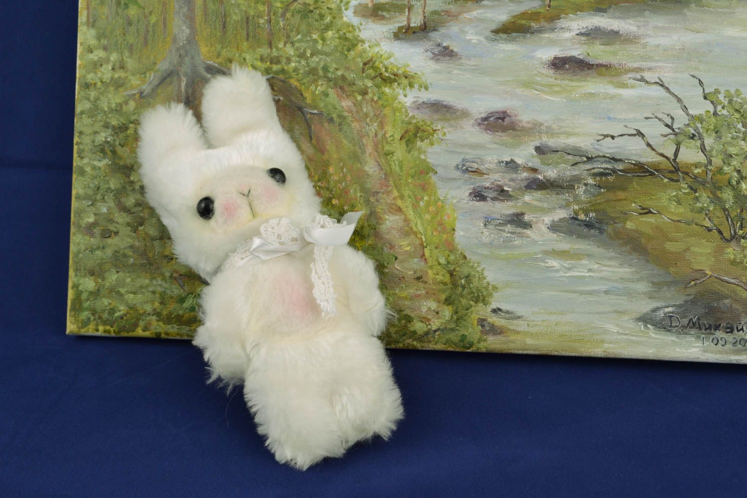 Soft toy White Bunny photo 5