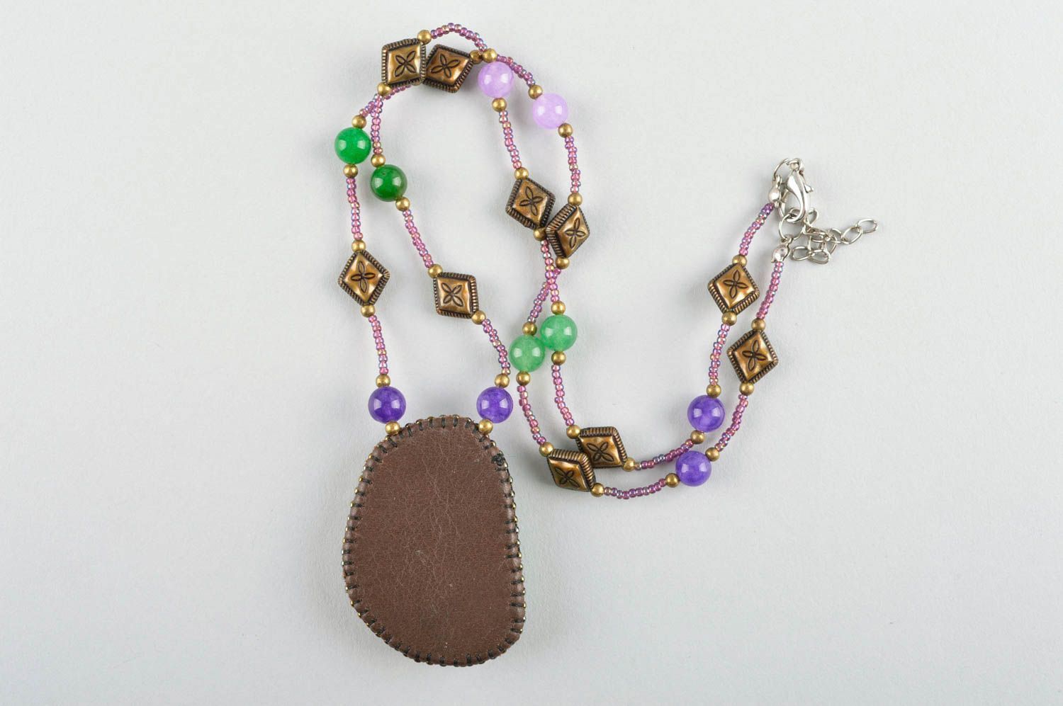 Handmade necklace beaded necklace designer jewelry unusual accessory gift ideas photo 5