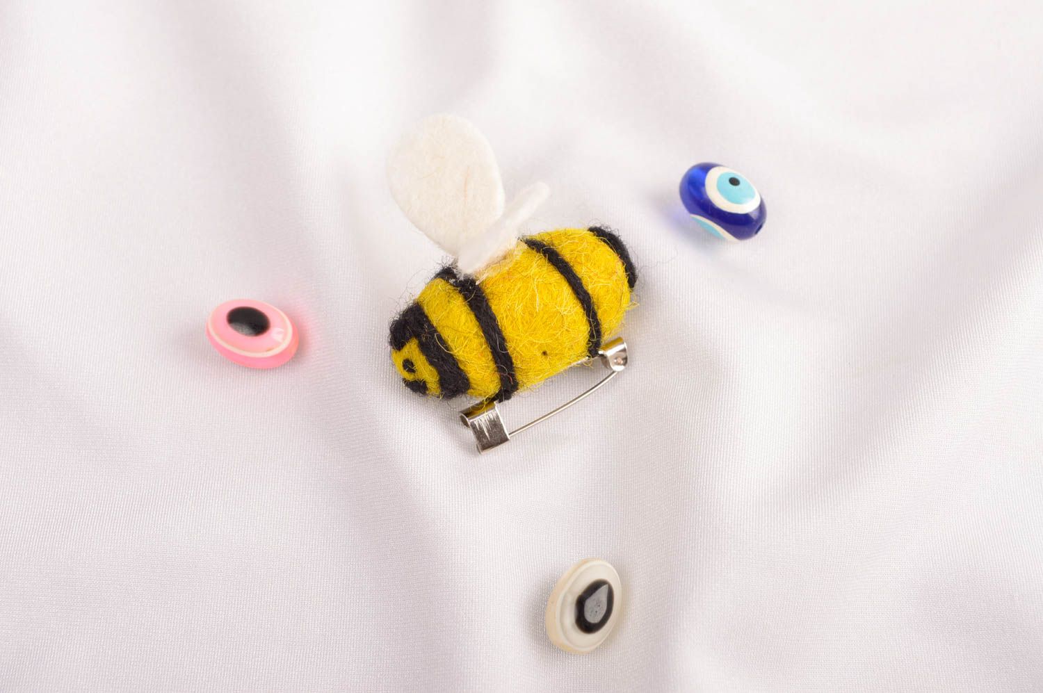 Handmade Brosche Tier Accessoire für Frauen Designer Schmuck grelle Biene foto 1