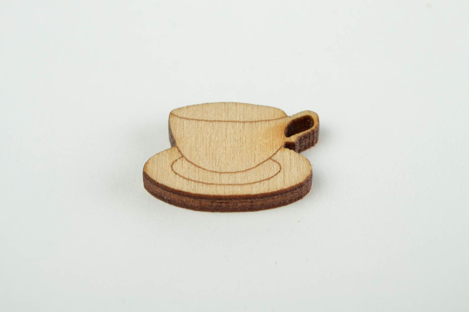 Handgemachte Figur zum Bemalen Holz Rohlinge Miniatur Figur Tasse und Untertasse foto 5