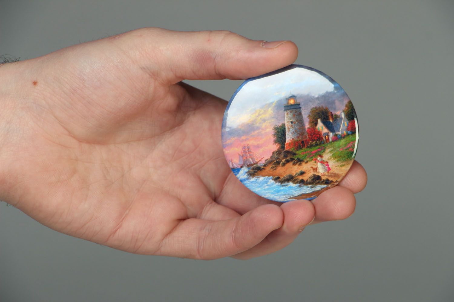 Taschenspiegel mit Print Leuchtturm foto 4