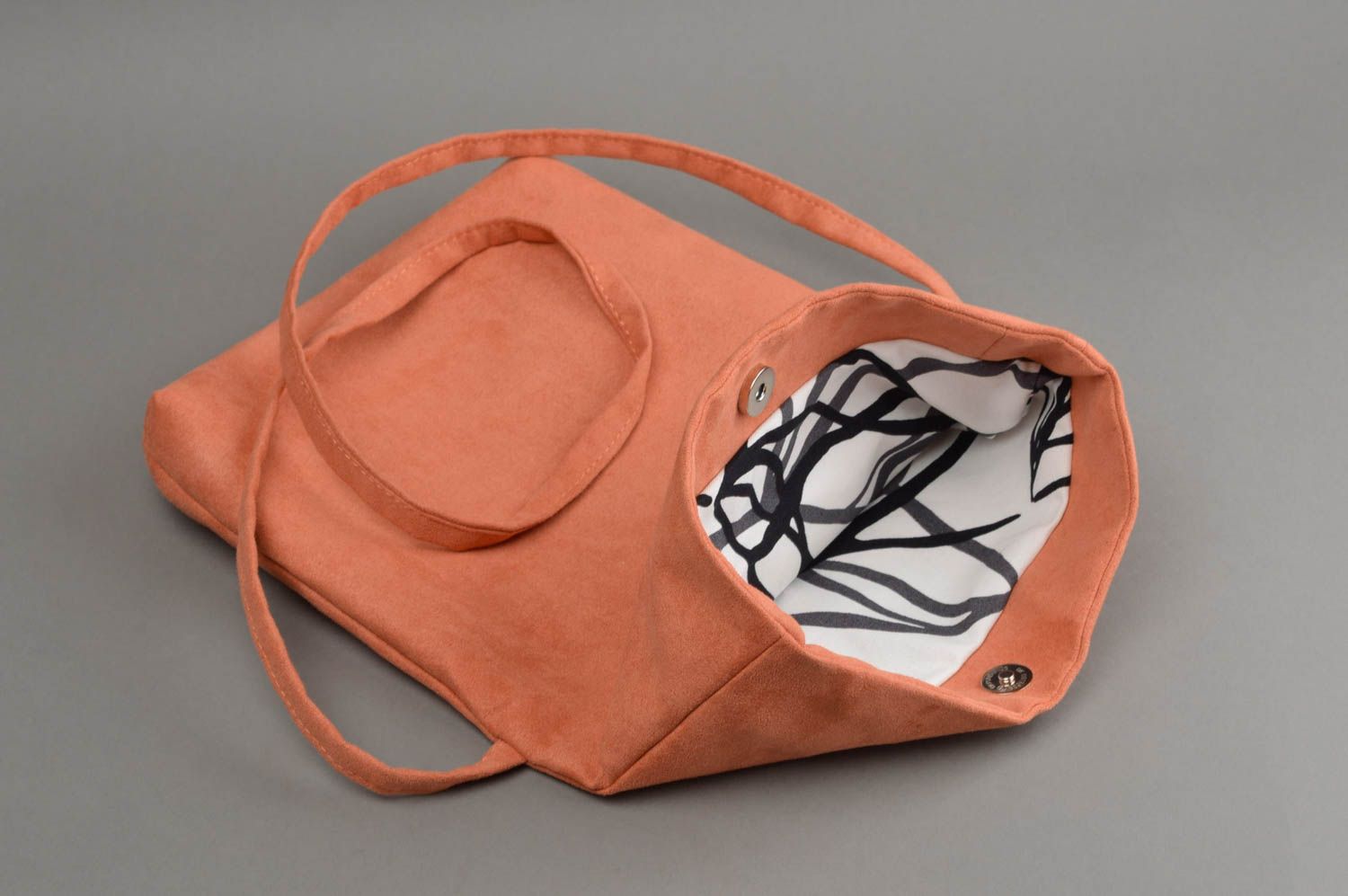 Petit sac pour femme en suède artificiel fait main pliable accessoire original photo 3