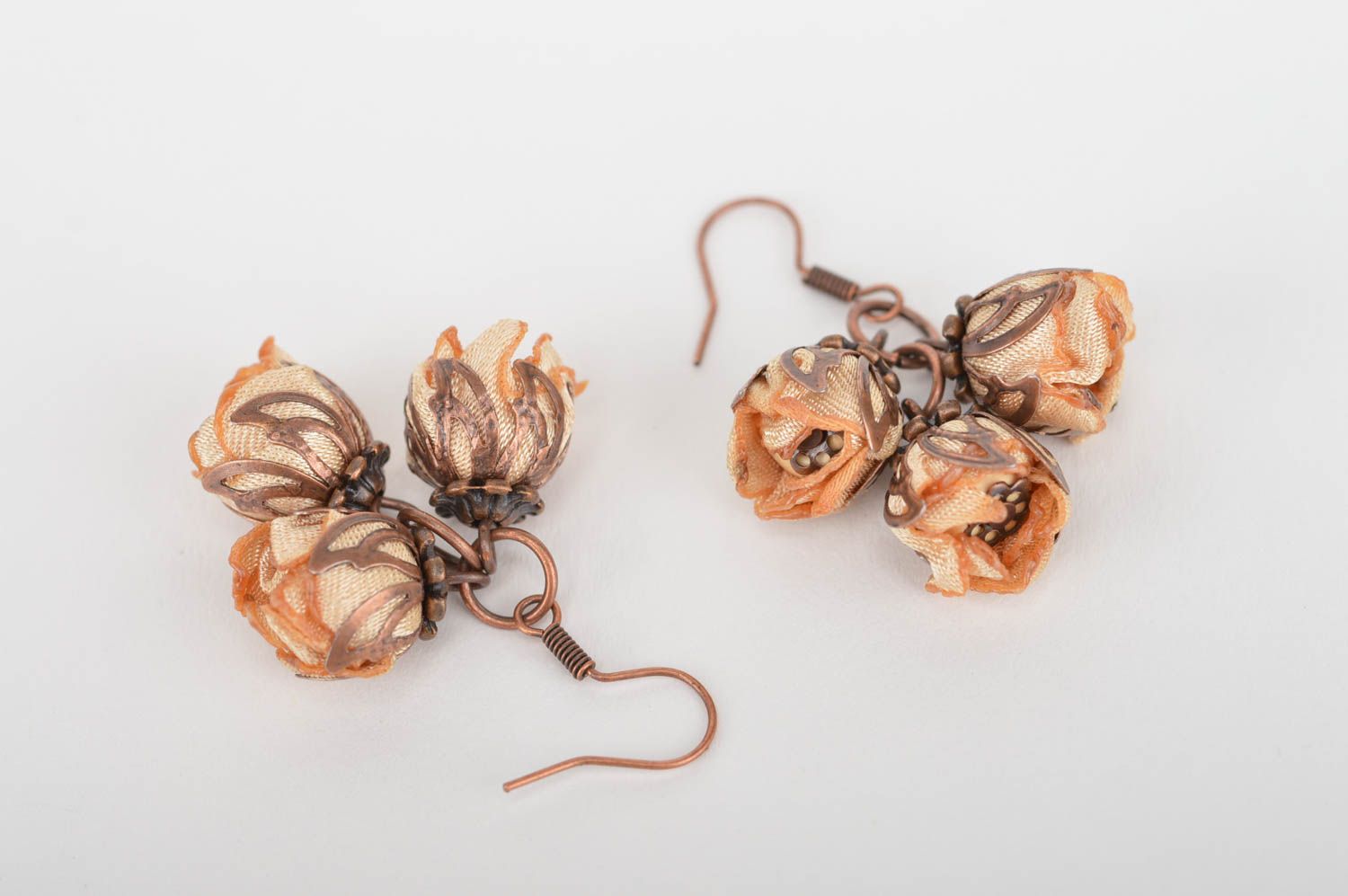Designer Schmuck handmade Blumen Ohrringe Accessoire für Frauen schön klein foto 4