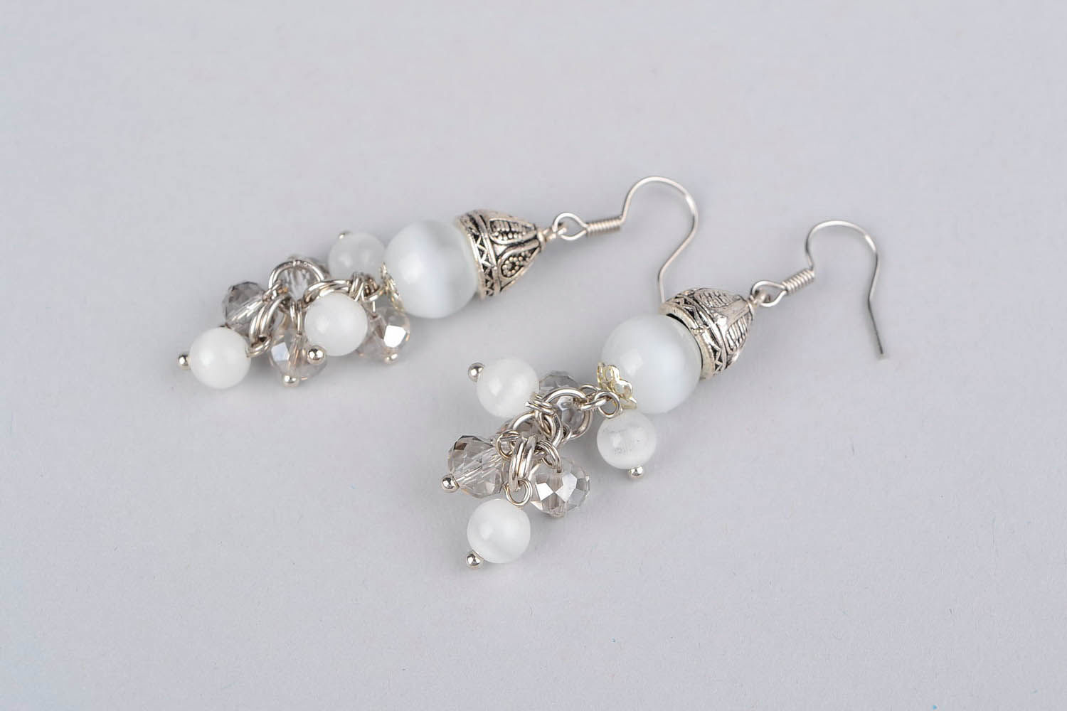 Earrings Bunches of natural stone photo 3