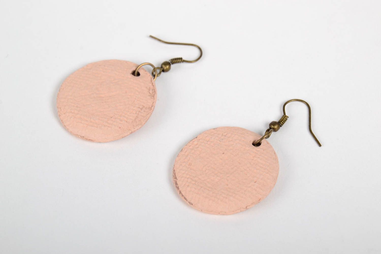 Schmuck aus Keramik Handmade Ohrringe runde Ohrhänger Geschenk für Frauen schön foto 3