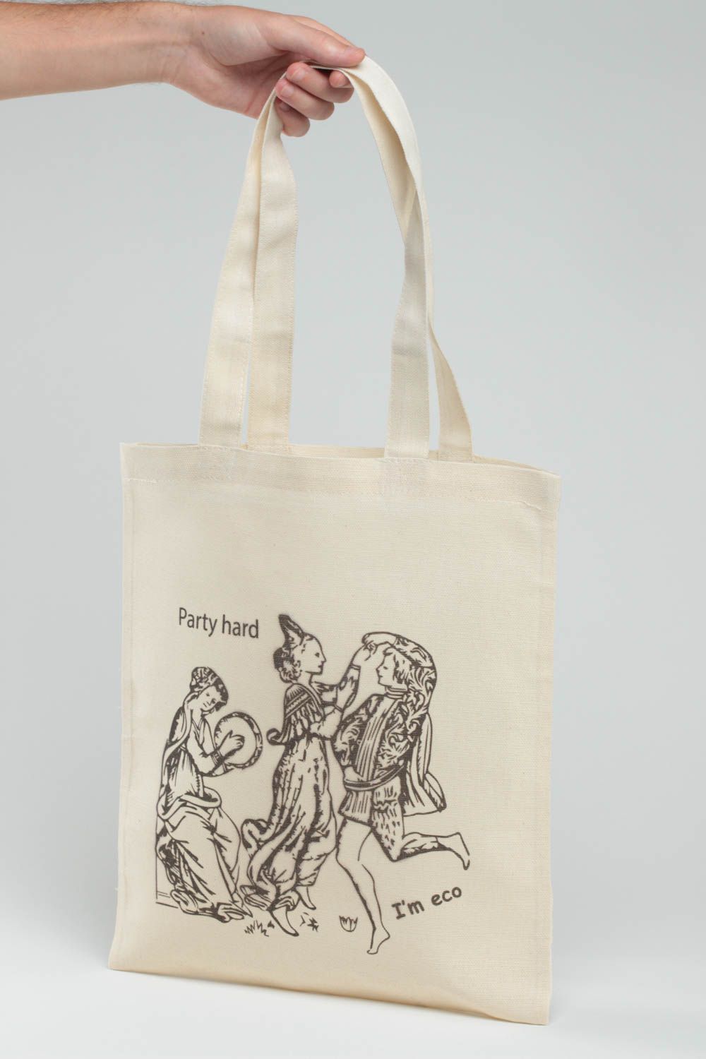 Женская сумка из ткани ручной работы с росписью оригинальная красивая эко фото 5
