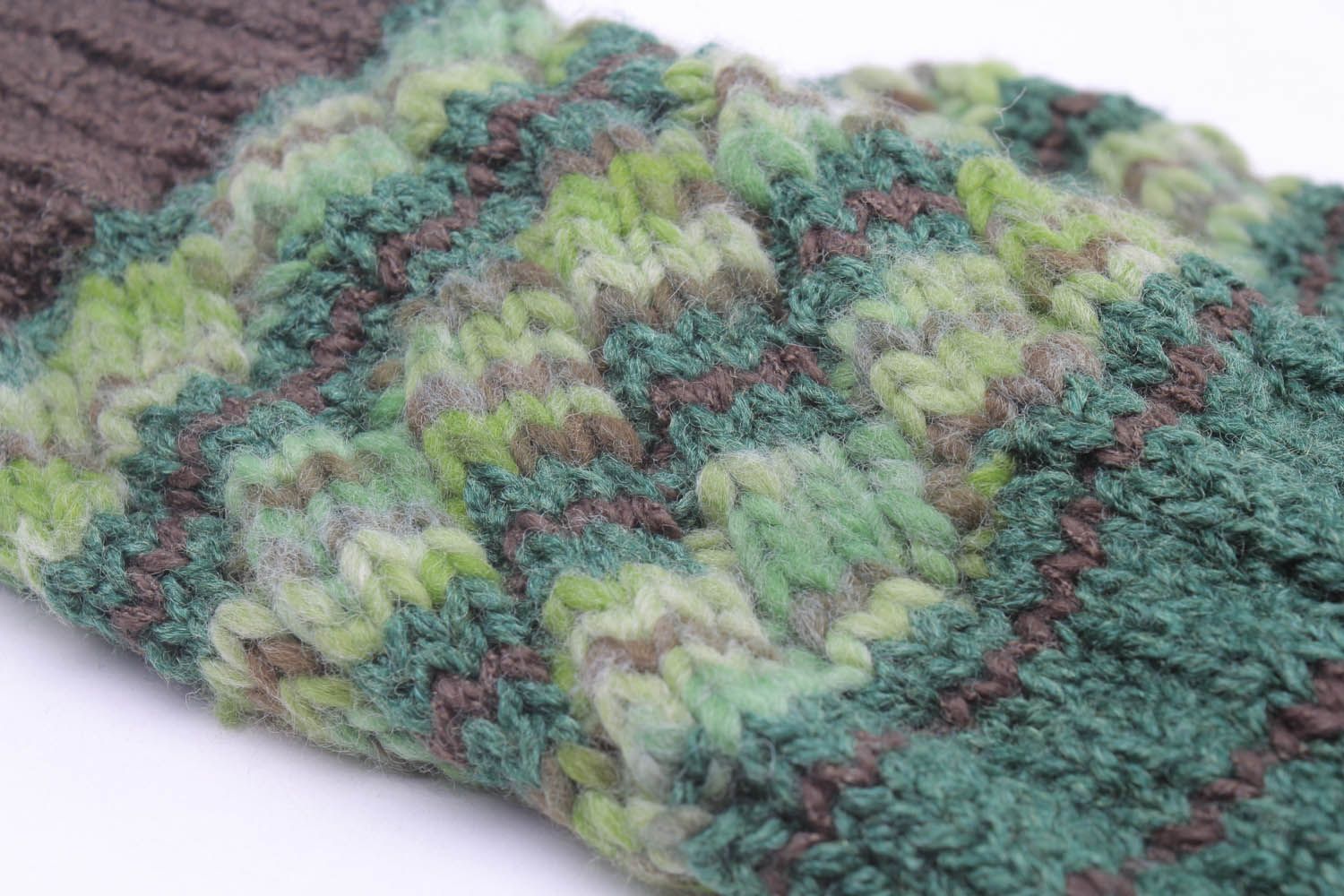 Meias mornas de malha tricotadas de fios de lã e de mescla de lã para inverno foto 2