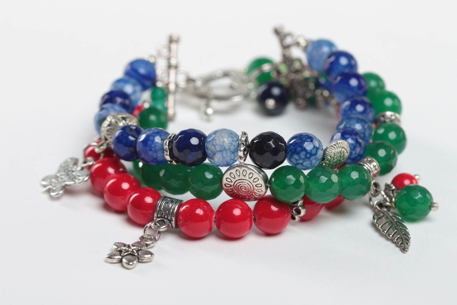 Handmade bracelet unusual accessory stone jewelry gift ideas bead bracelet photo 3